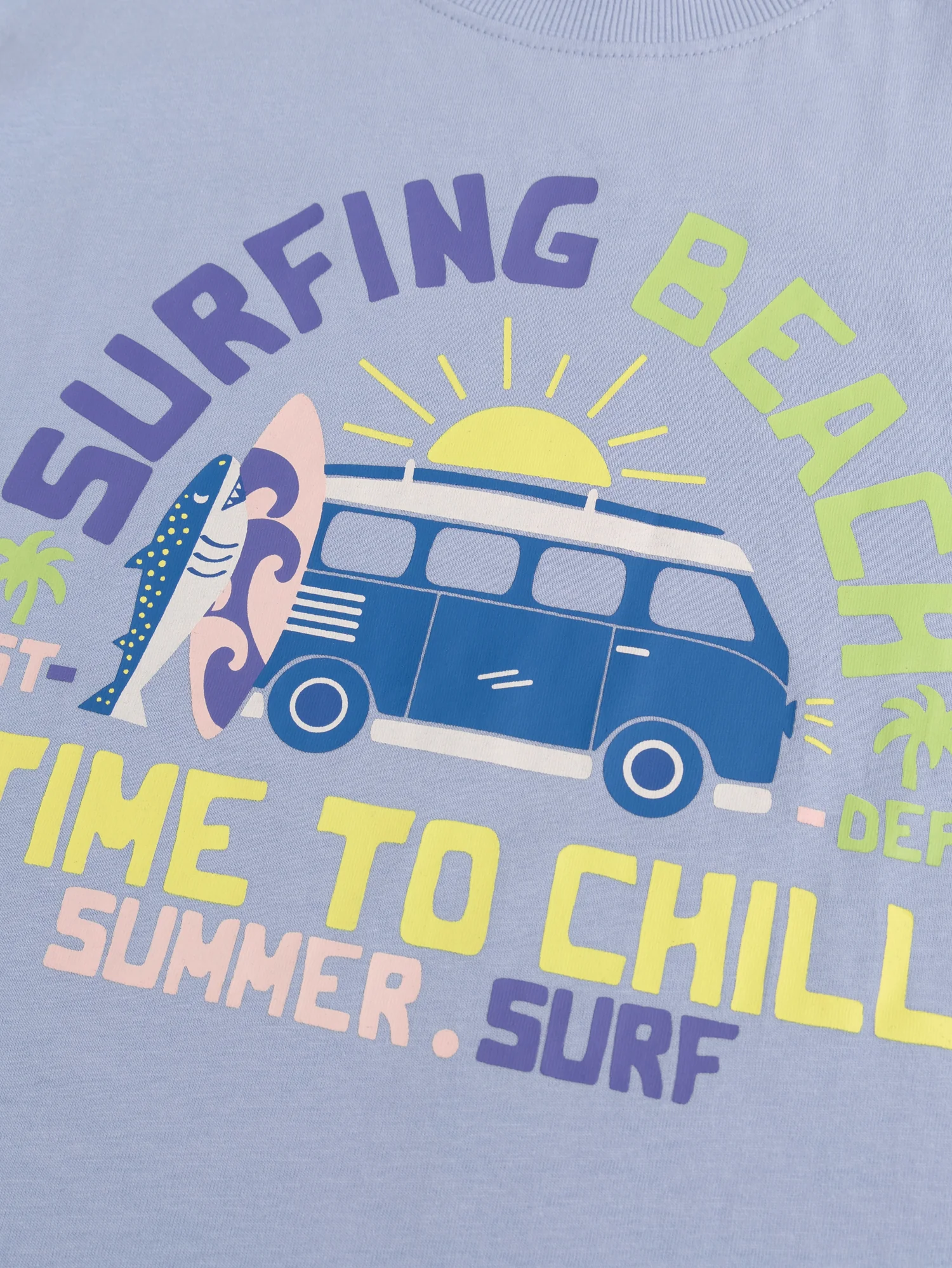 T-shirt bleu avec animation surf - Image 2