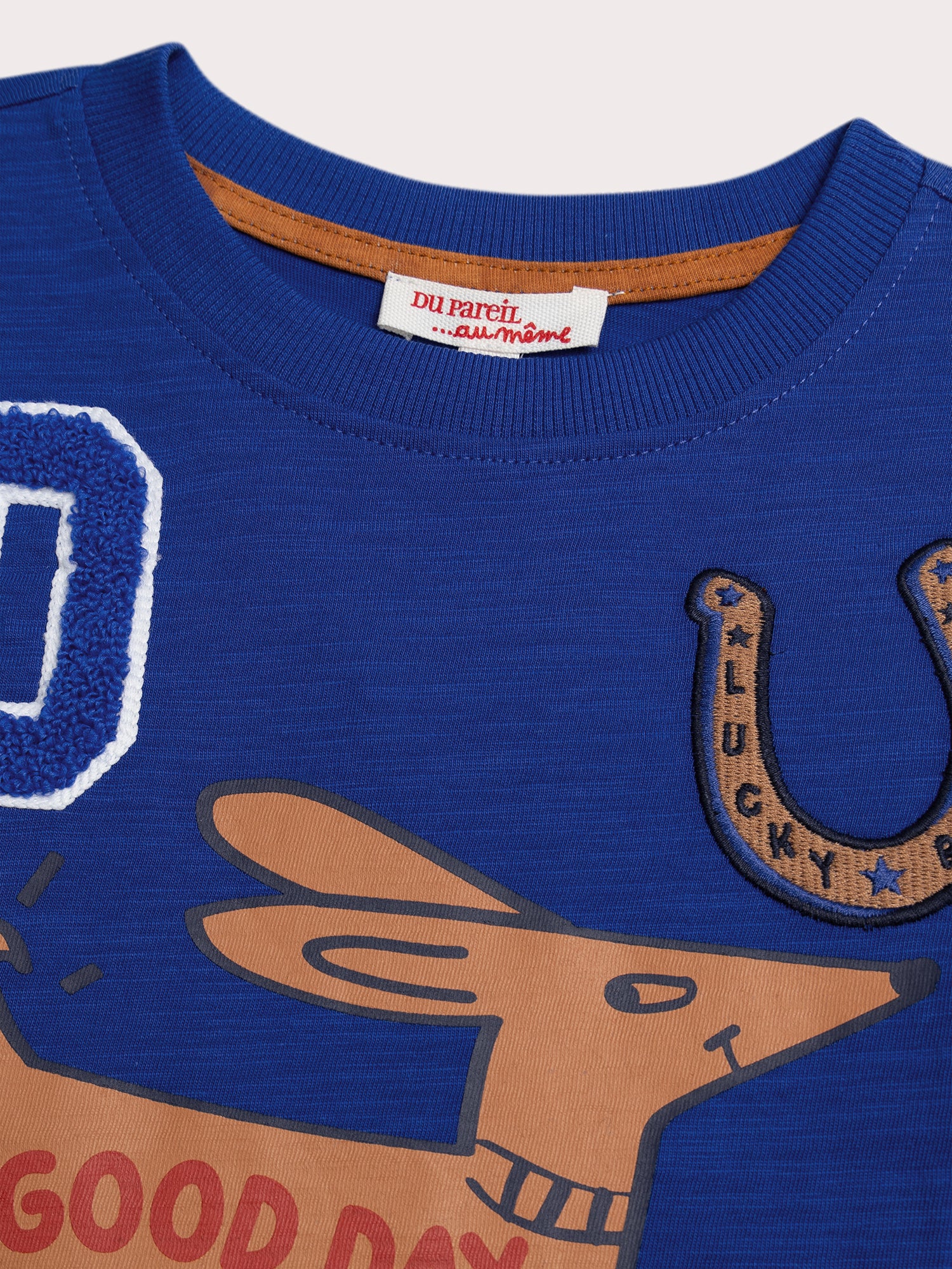 T-shirt bleu foncé animation chien garçon - Image 3