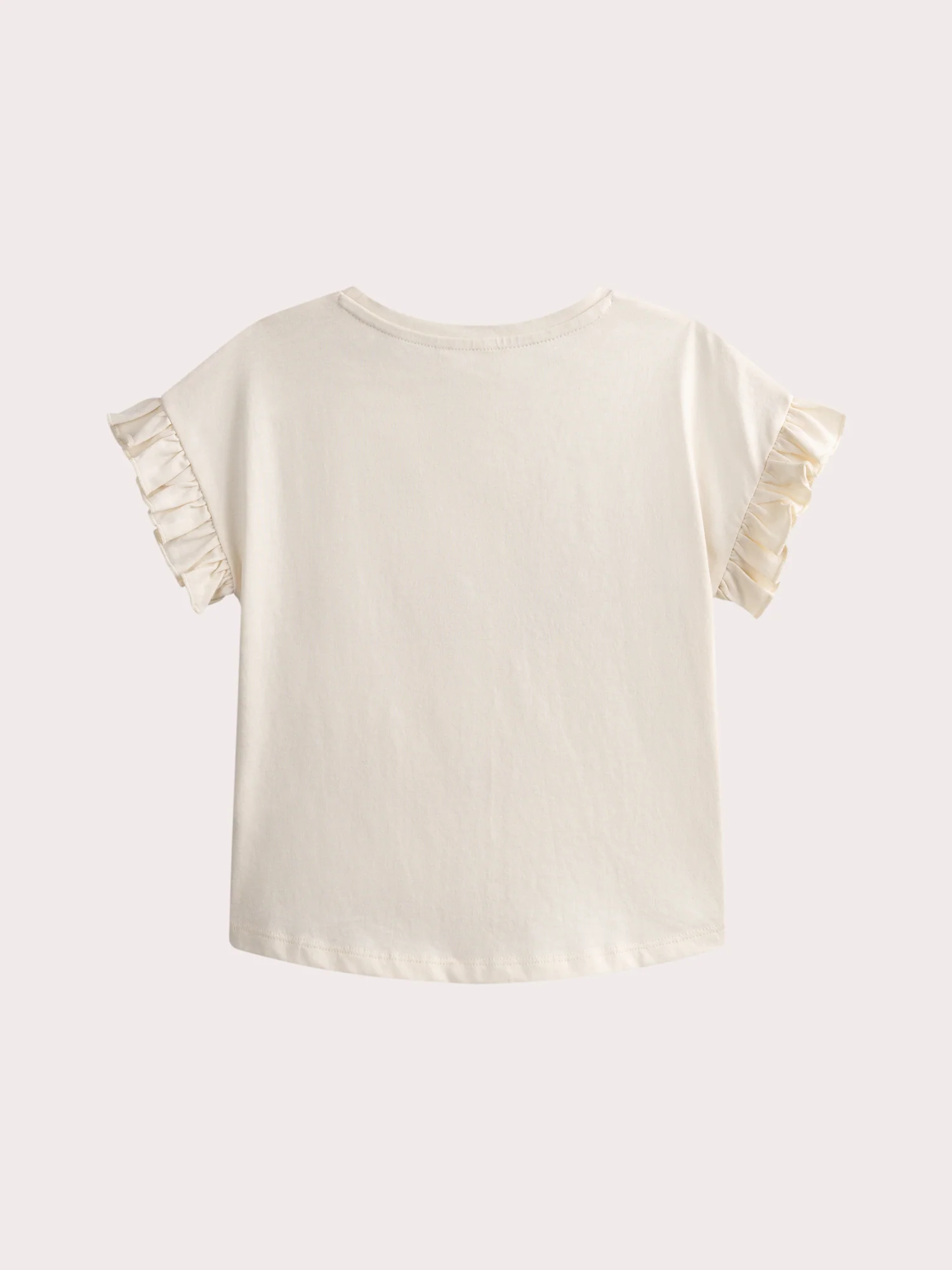 T-shirt écru à volants avec animation - Image 3