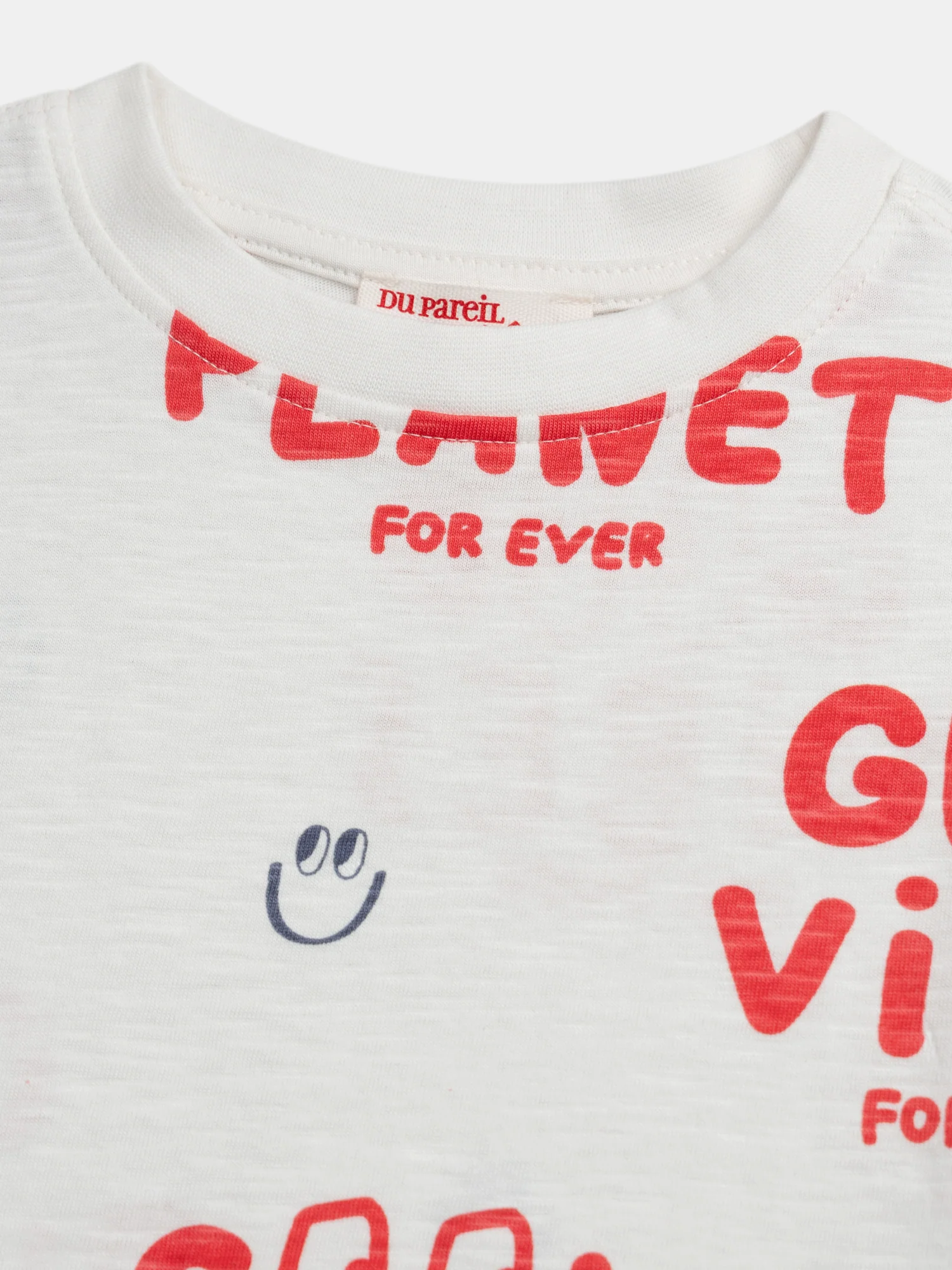T-shirt écru flammé manches courtes pour garçon - Image 3
