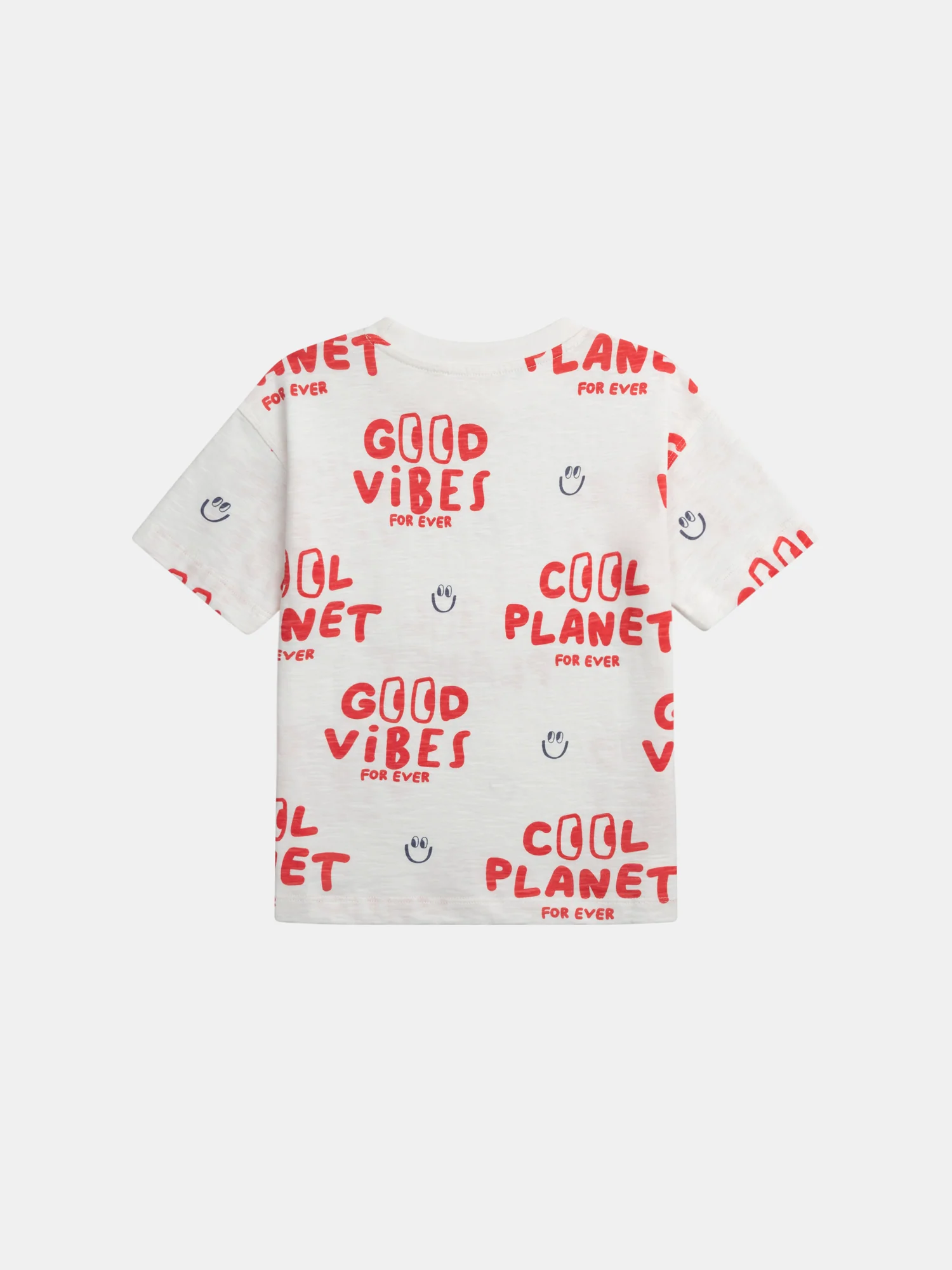 T-shirt écru flammé manches courtes pour garçon - Image 5
