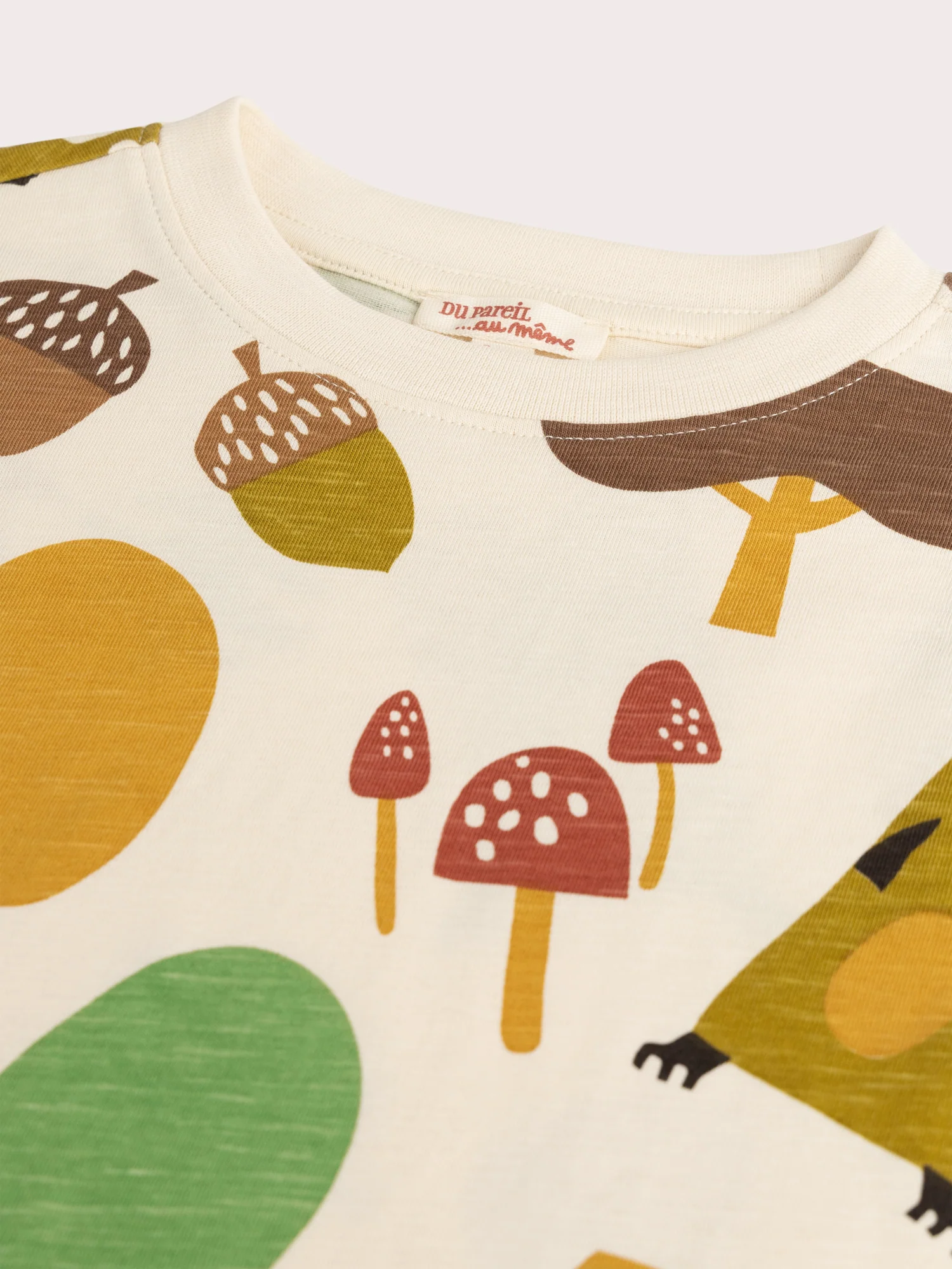 T-shirt écru imprimé animaux de la forêt pour garçon - Image 2