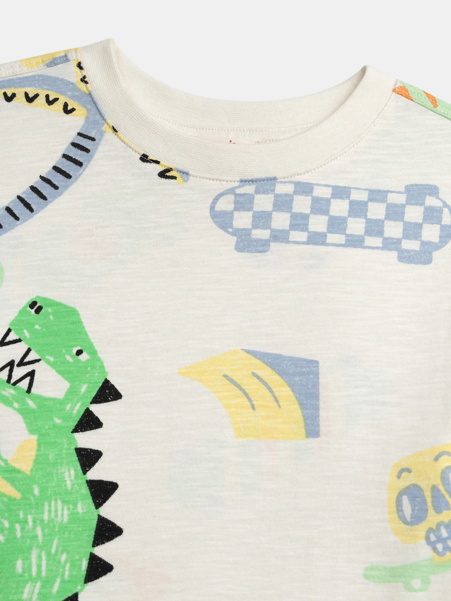 T-shirt écru imprimé dinosaure pour garçon - Image 5
