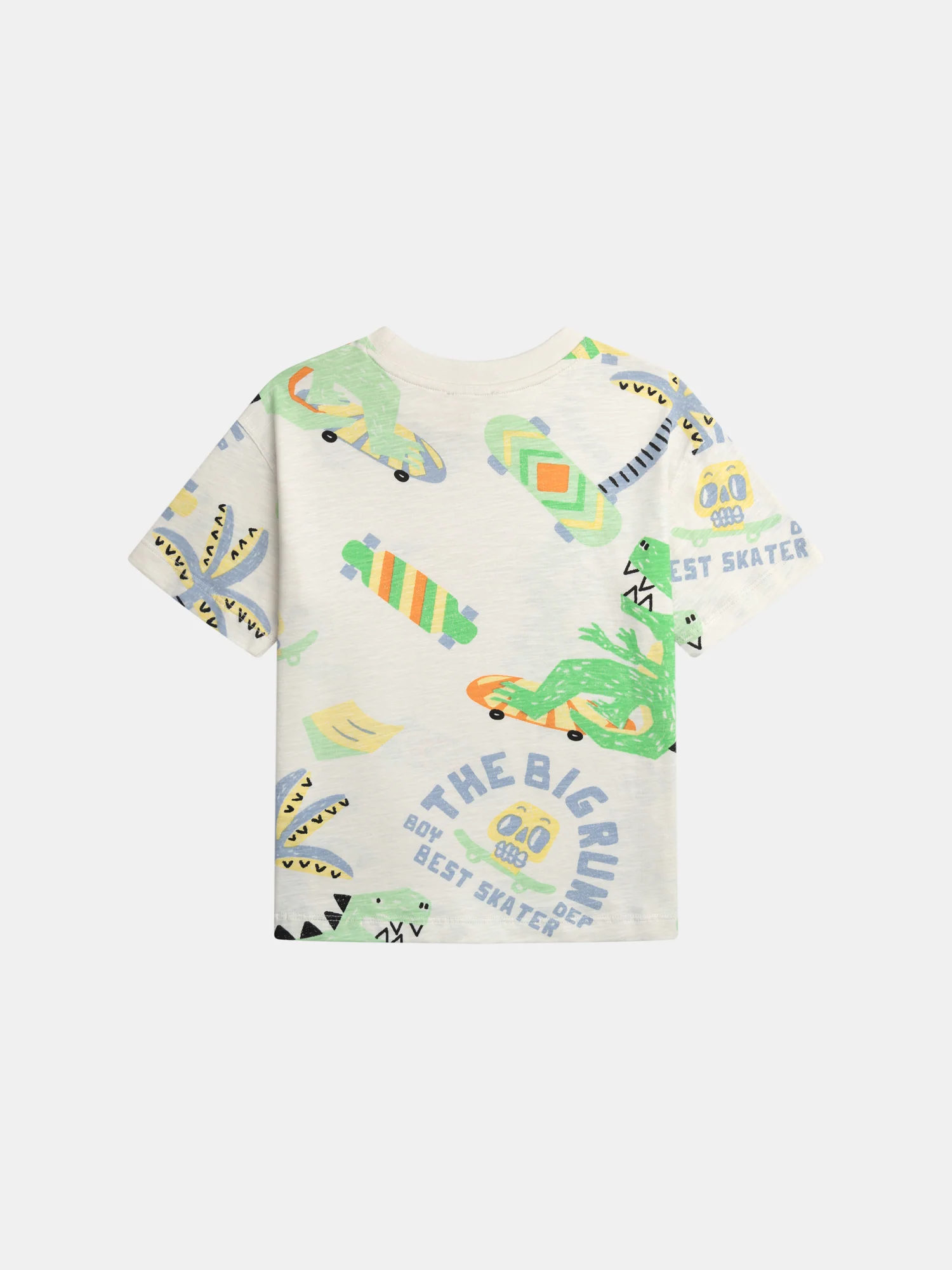 T-shirt écru imprimé dinosaure pour garçon - Image 6