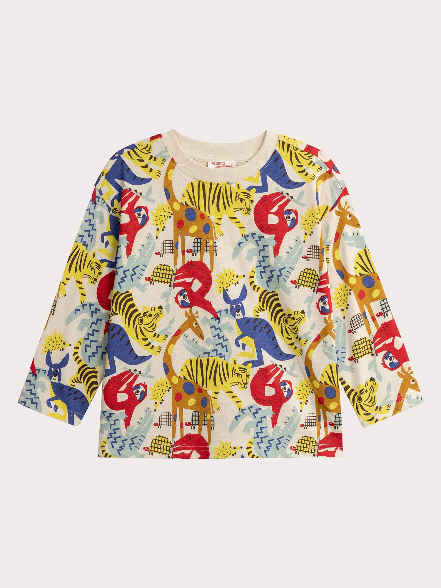 T-shirt écru imprimé jungle pour garçon