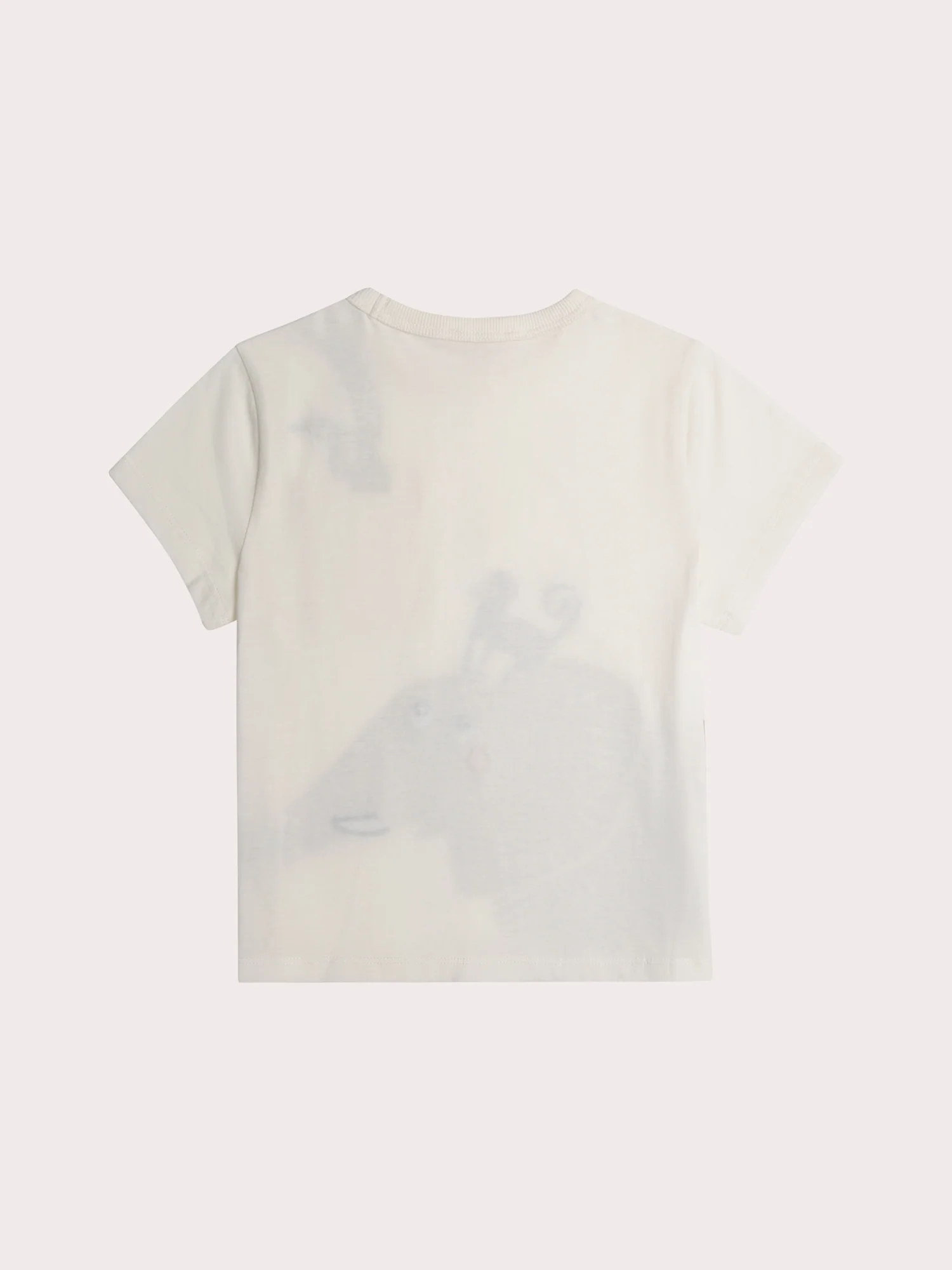 T-shirt écru manches courtes animation éléphant - Image 4