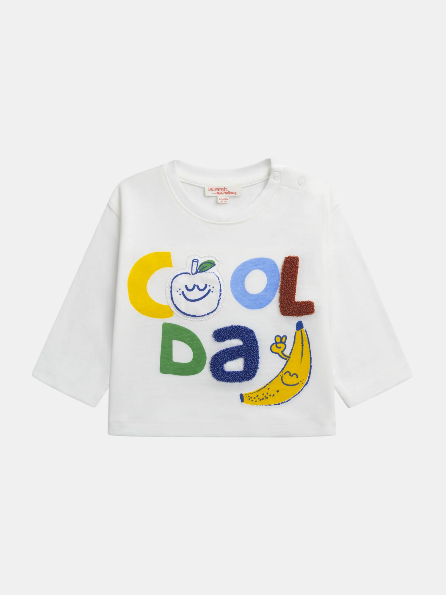 T-shirt écru motif fruit pour bébé garçon