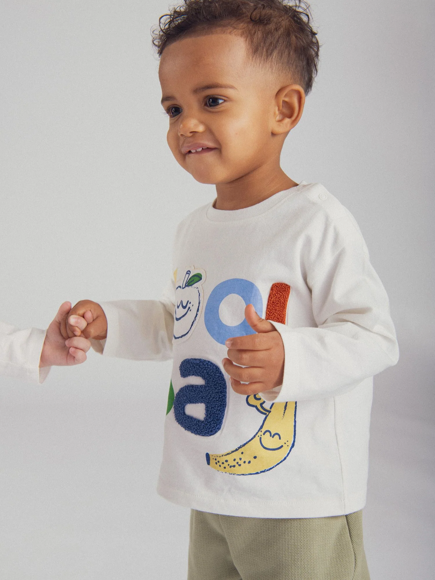 T-shirt écru motif fruit pour bébé garçon - Image 3