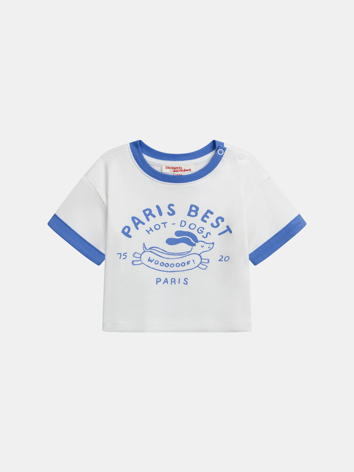 T-shirt écrue motif "Paris Hot-Dogs" pour bébé garçon