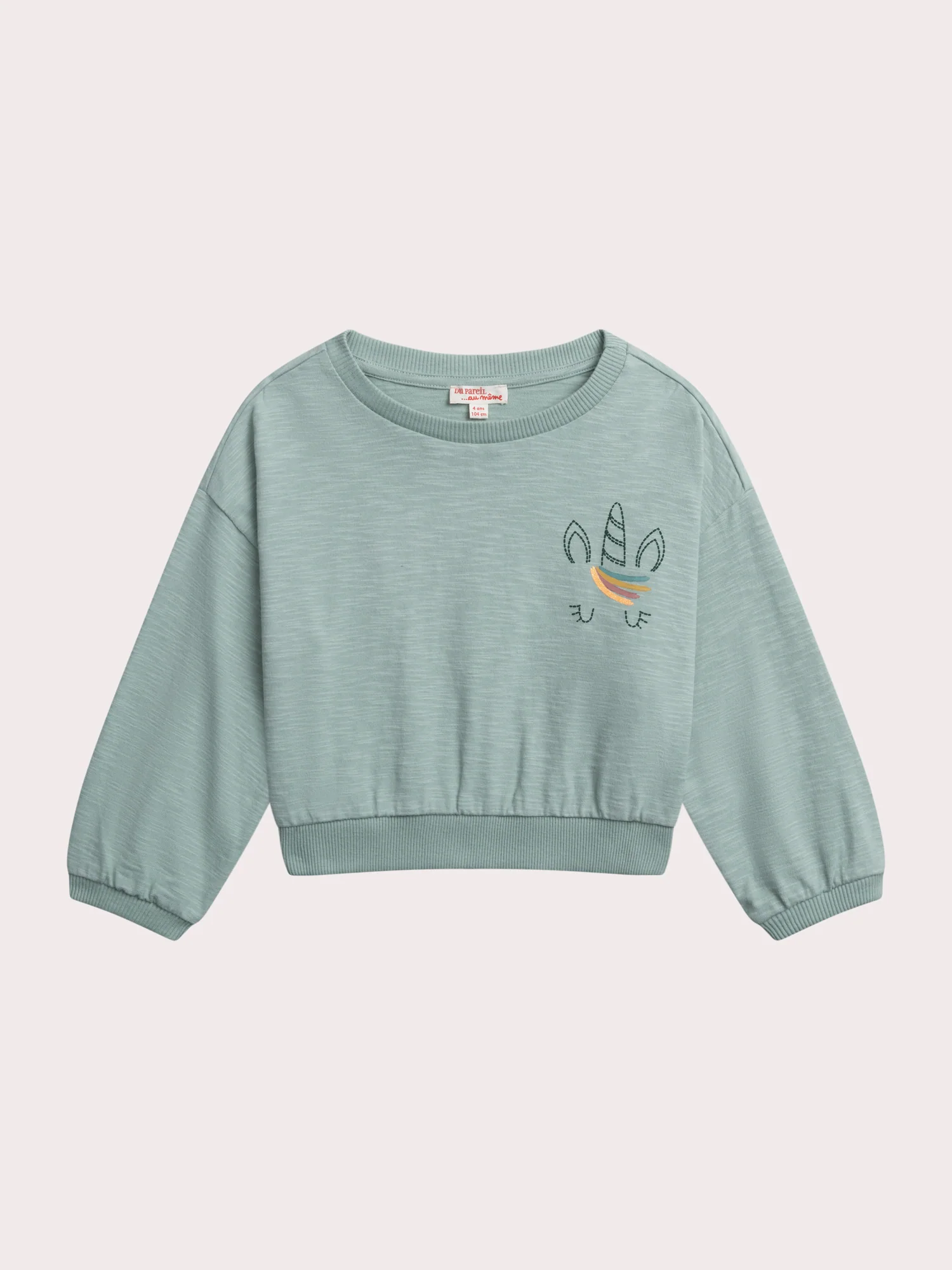 T-shirt épais manches longues avec animation licorne