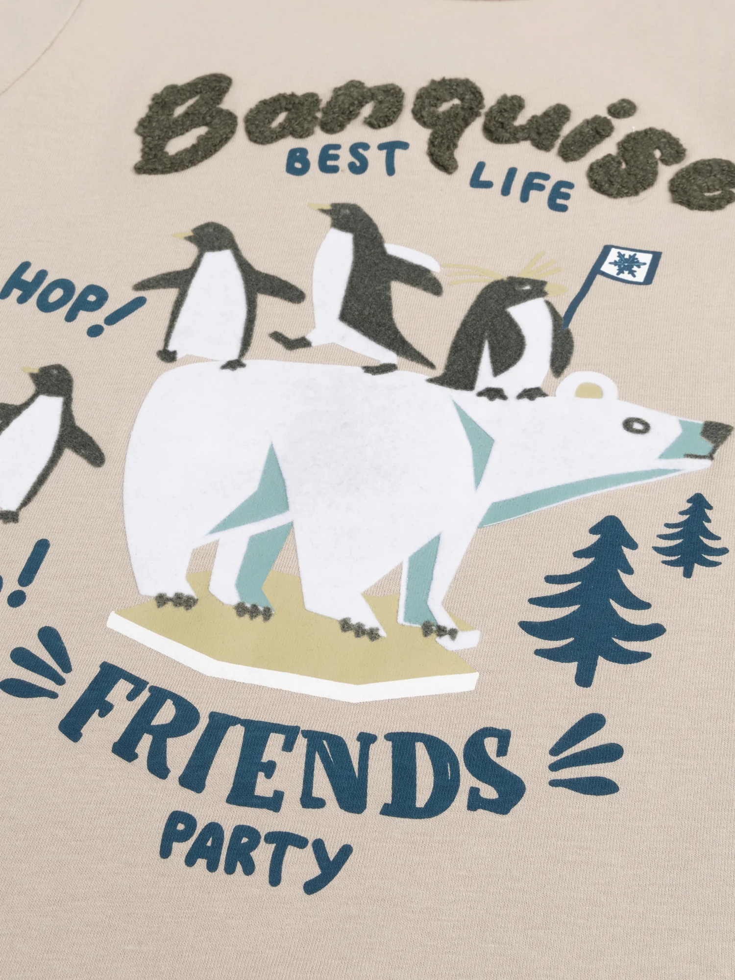 T-shirt gris animation banquise pour garçon - Image 2