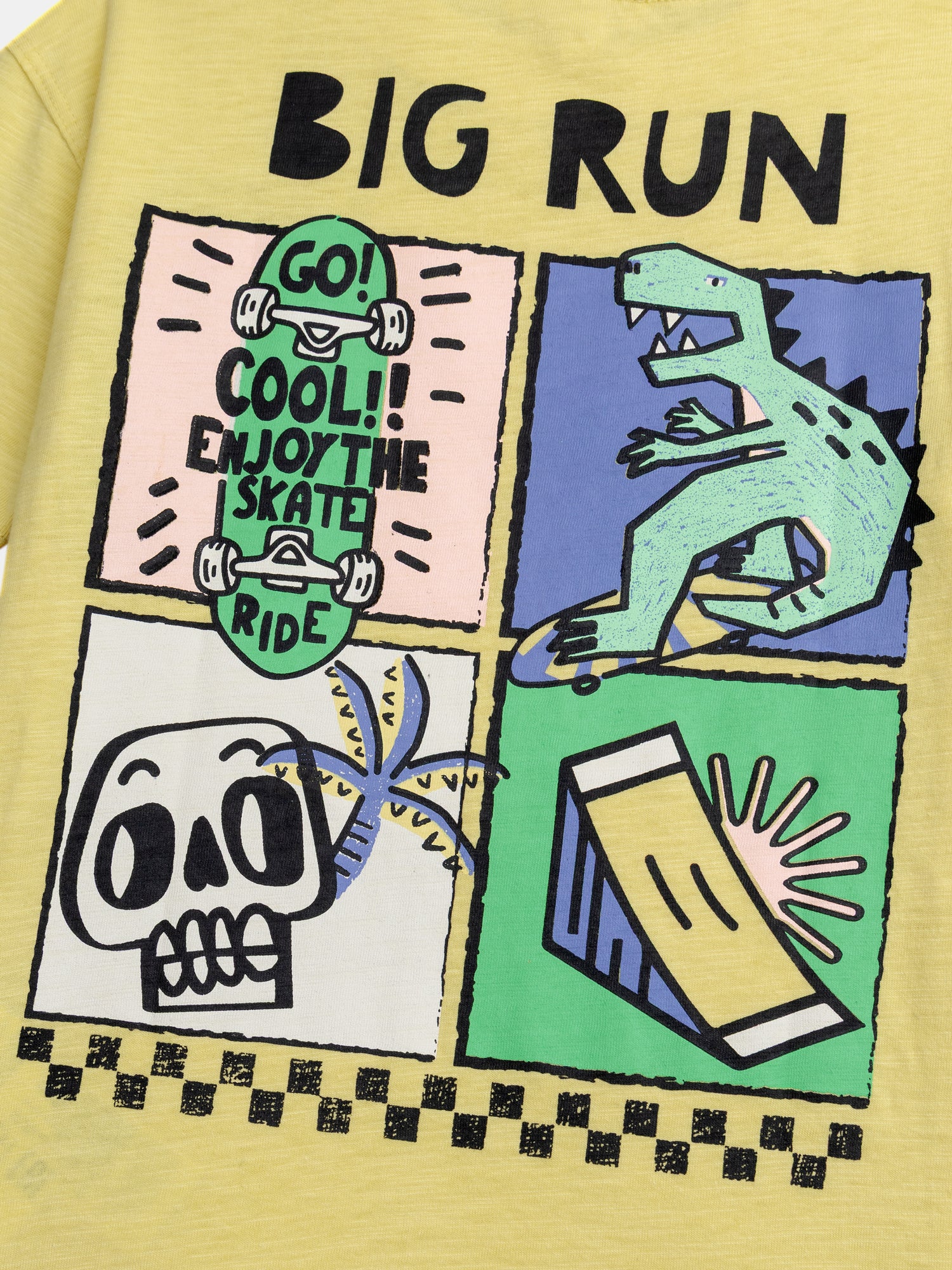 T-shirt jaune animation dinosaure pour garçon - Image 5