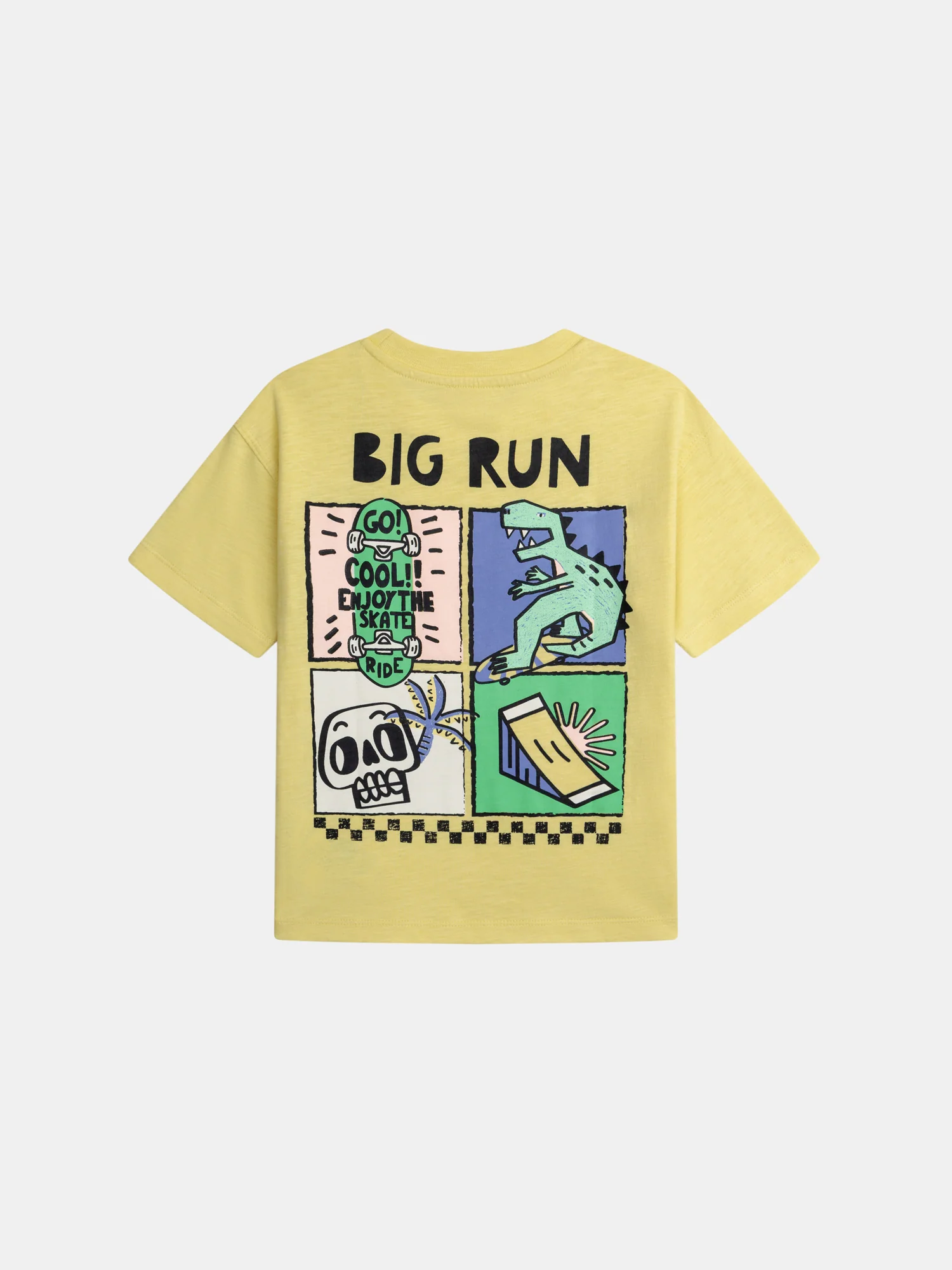 T-shirt jaune animation dinosaure pour garçon - Image 7