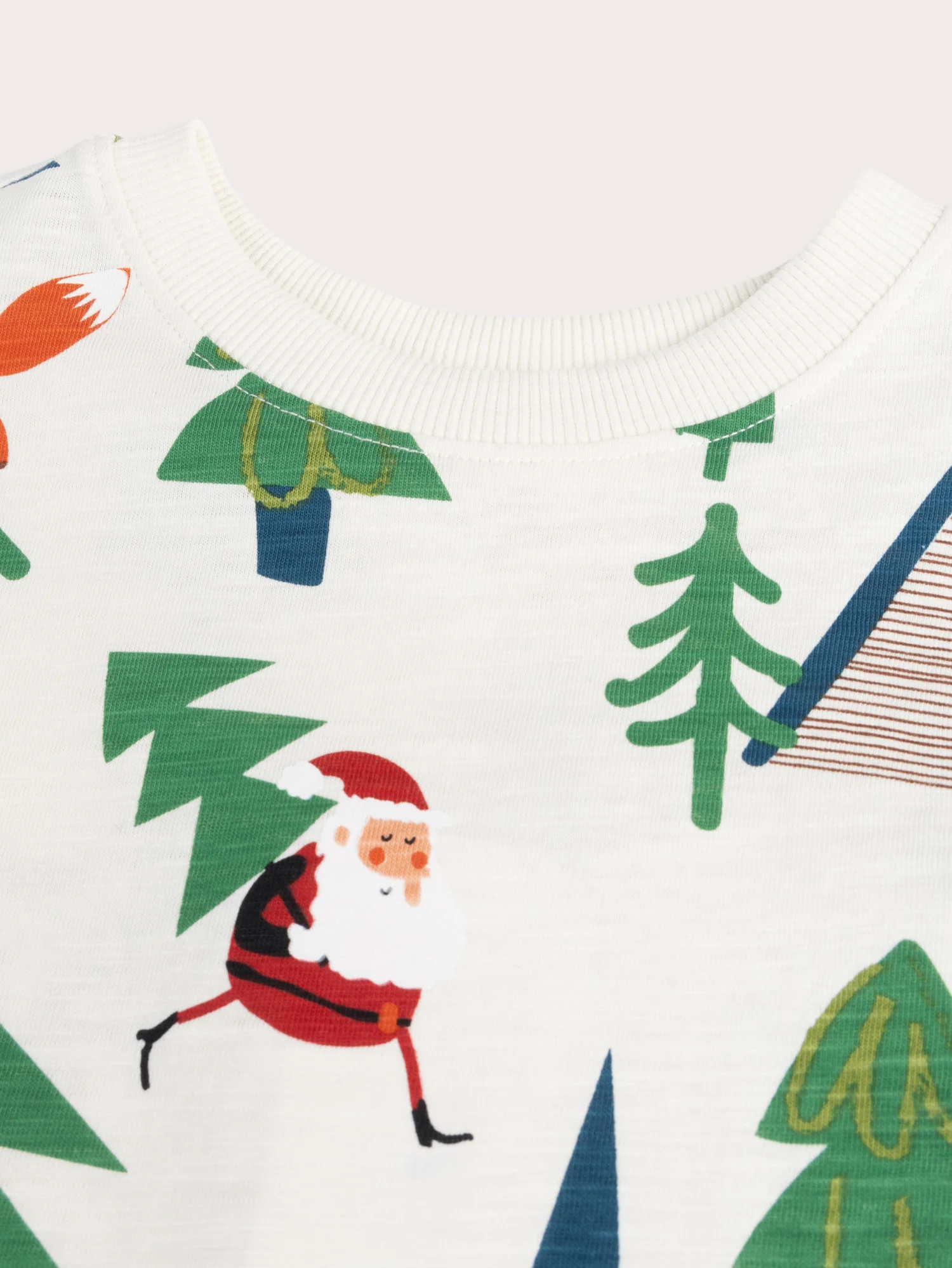 T-shirt manches courtes écru imprimé Noël pour garçon - Image 2