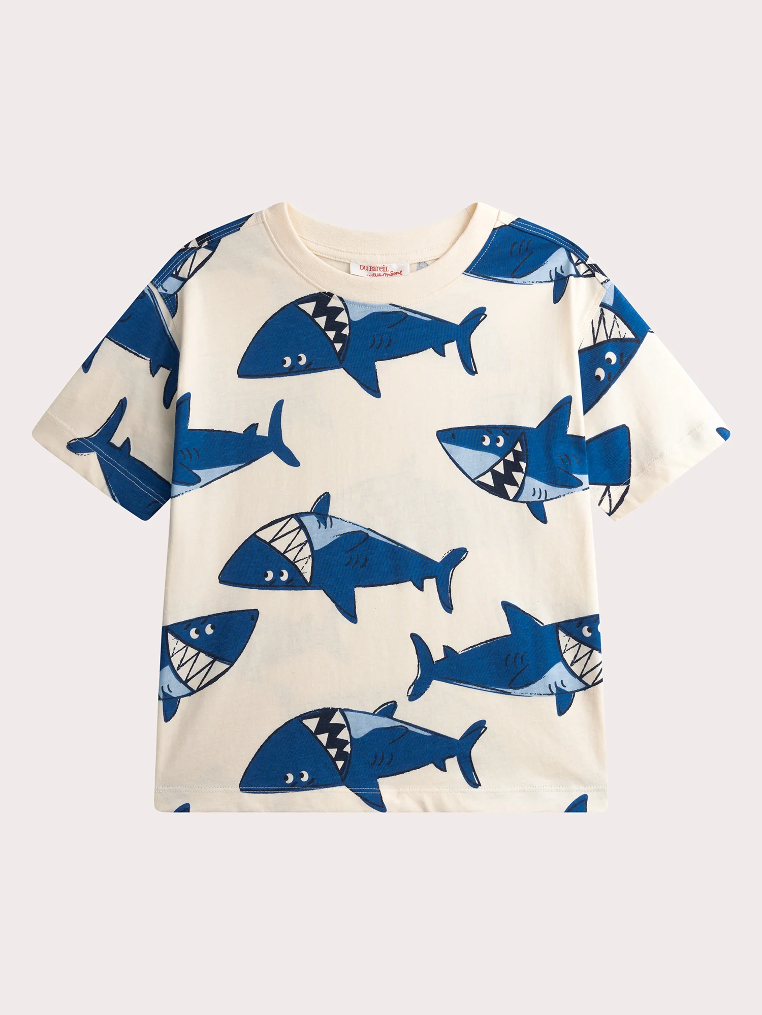 T-shirt manches courtes imprimé requins