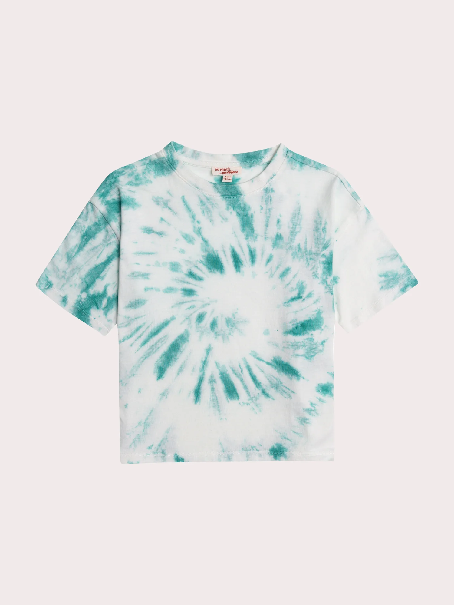 T-shirt manches courtes imprimé tie and dye bleu