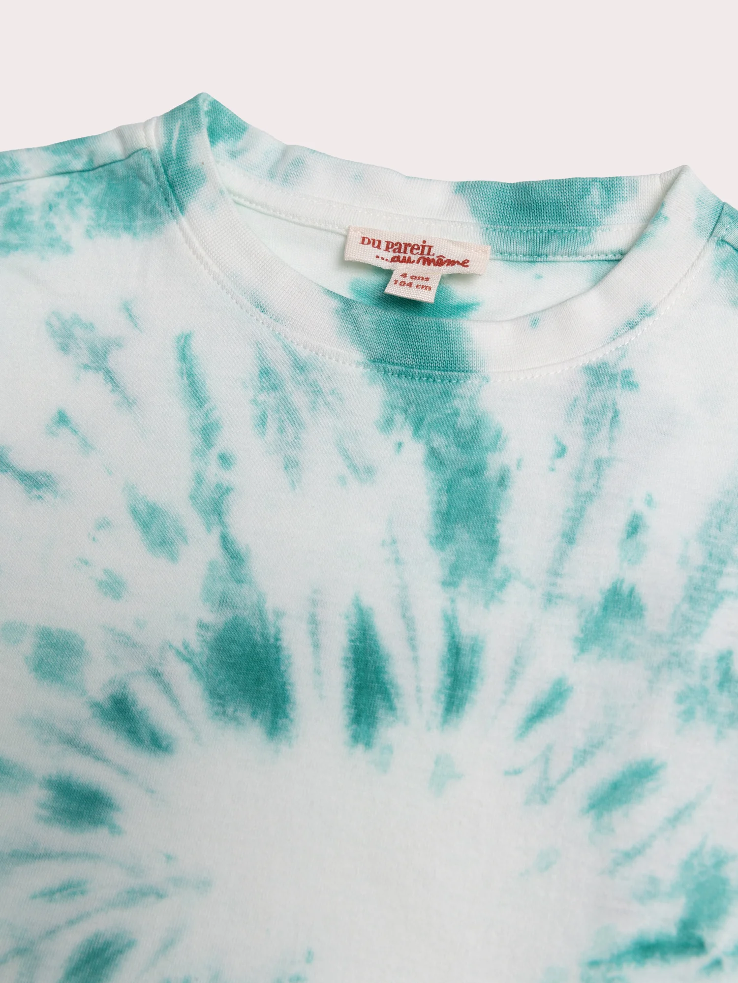 T-shirt manches courtes imprimé tie and dye bleu - Image 2