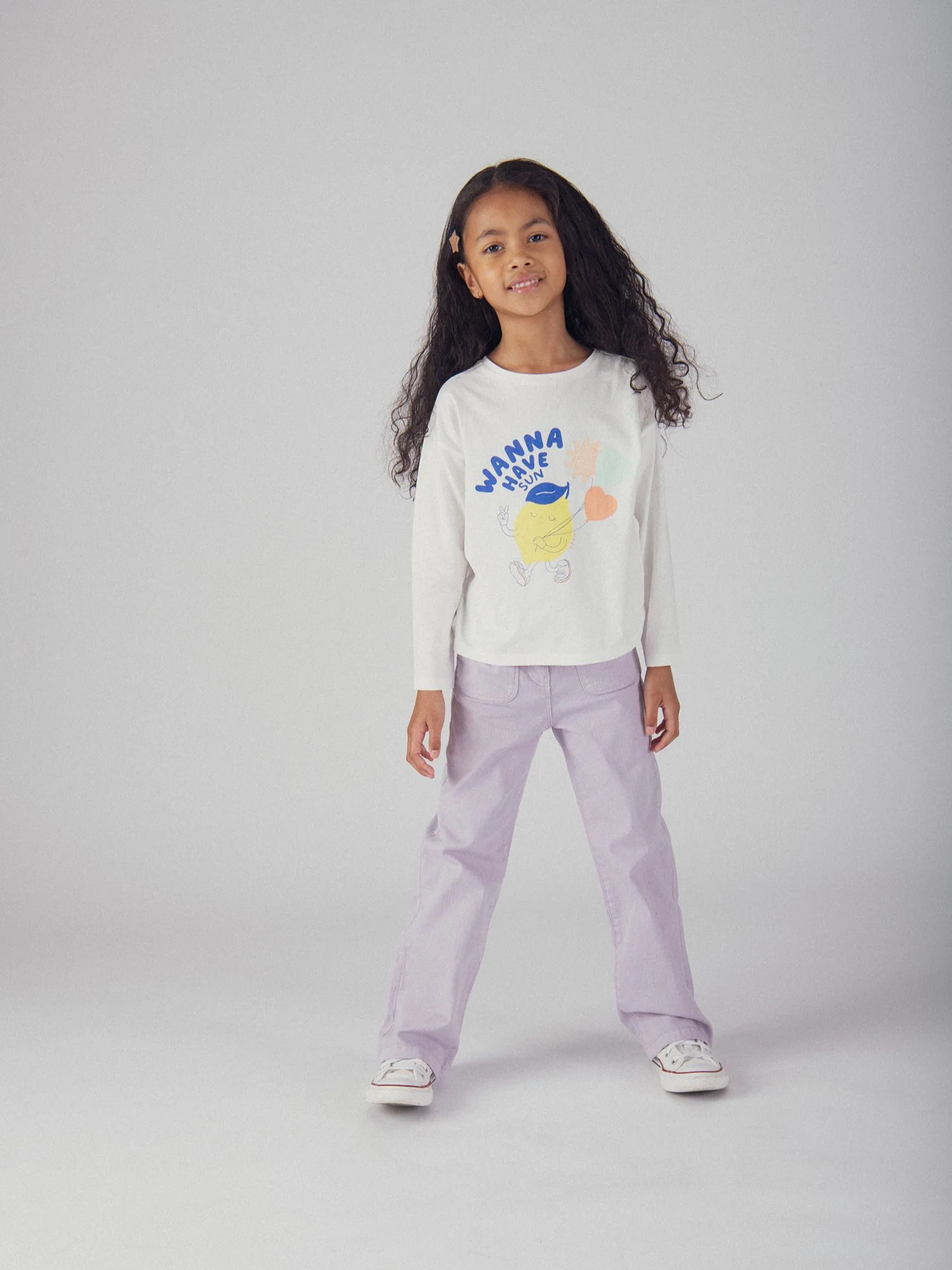 T-shirt manches longues animation citron pour fille - Image 4