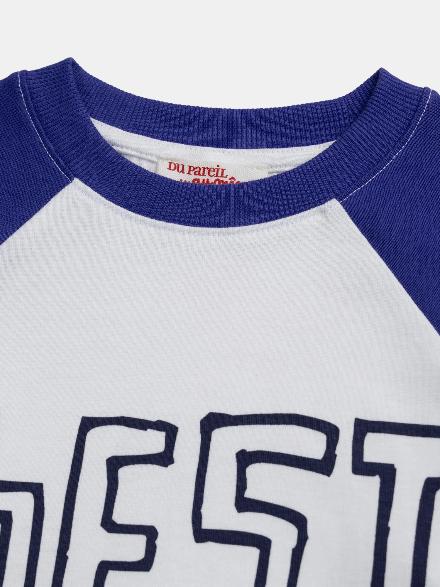 T-shirt manches longues bleu et blanc pour garçon - Image 5