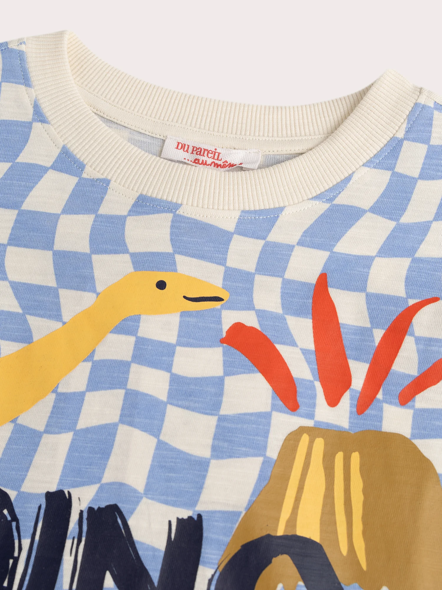 T-shirt manches longues imprimé dammier - Image 2