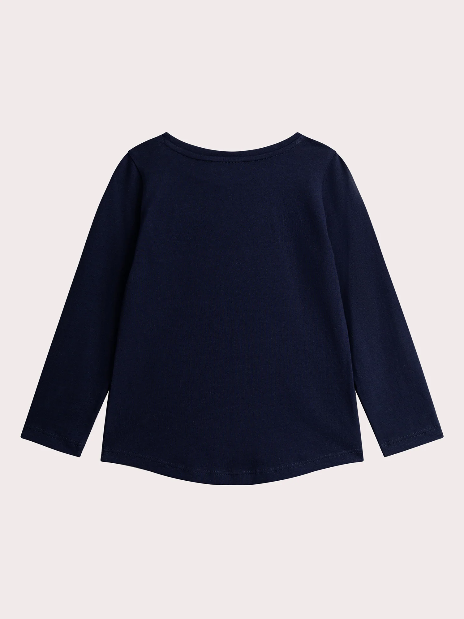T-shirt marine fleurs en sequins rose pour fille - Image 3