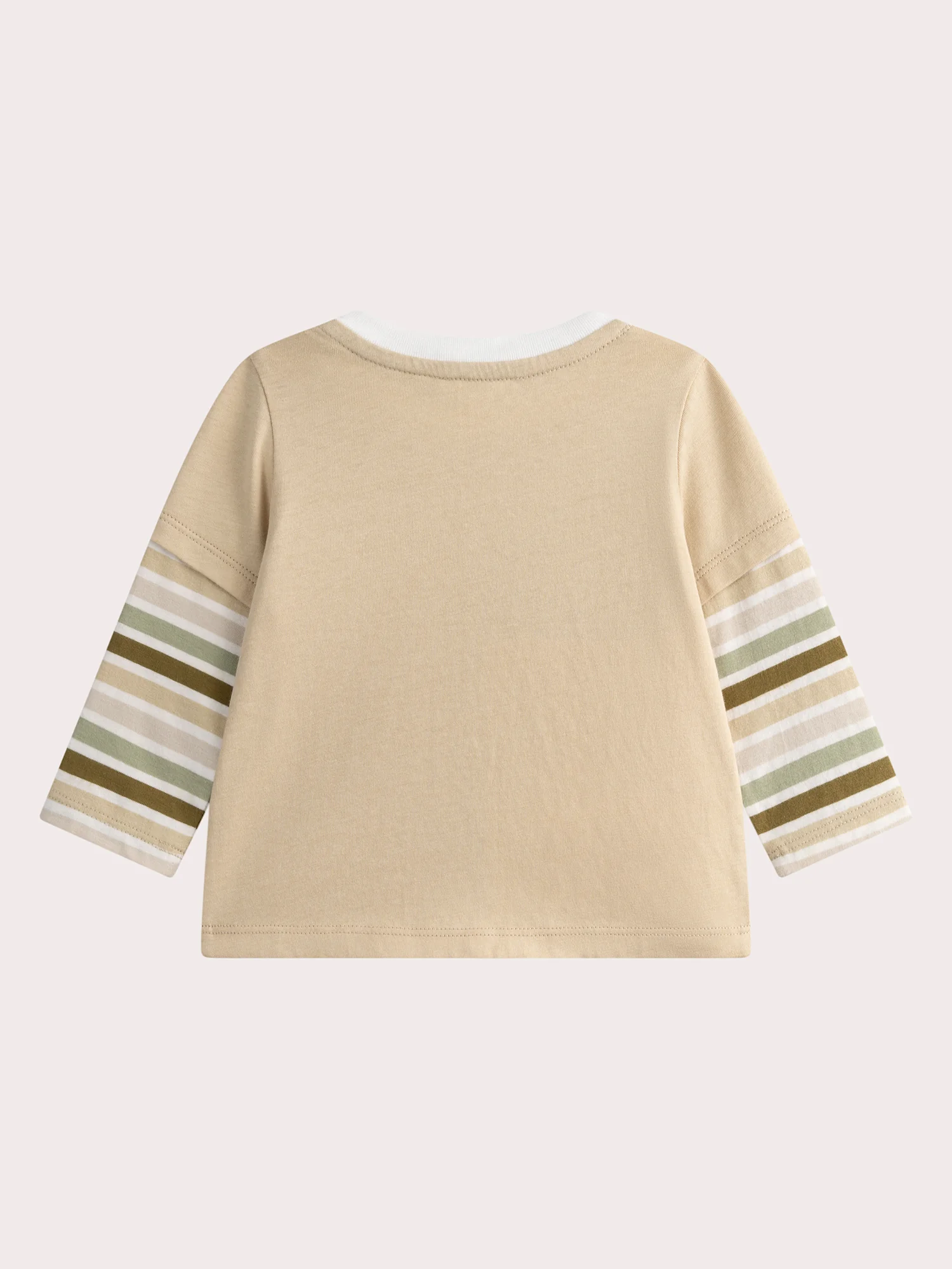 T-shirt noisette à manches rayées pour bébé garçon - Image 5