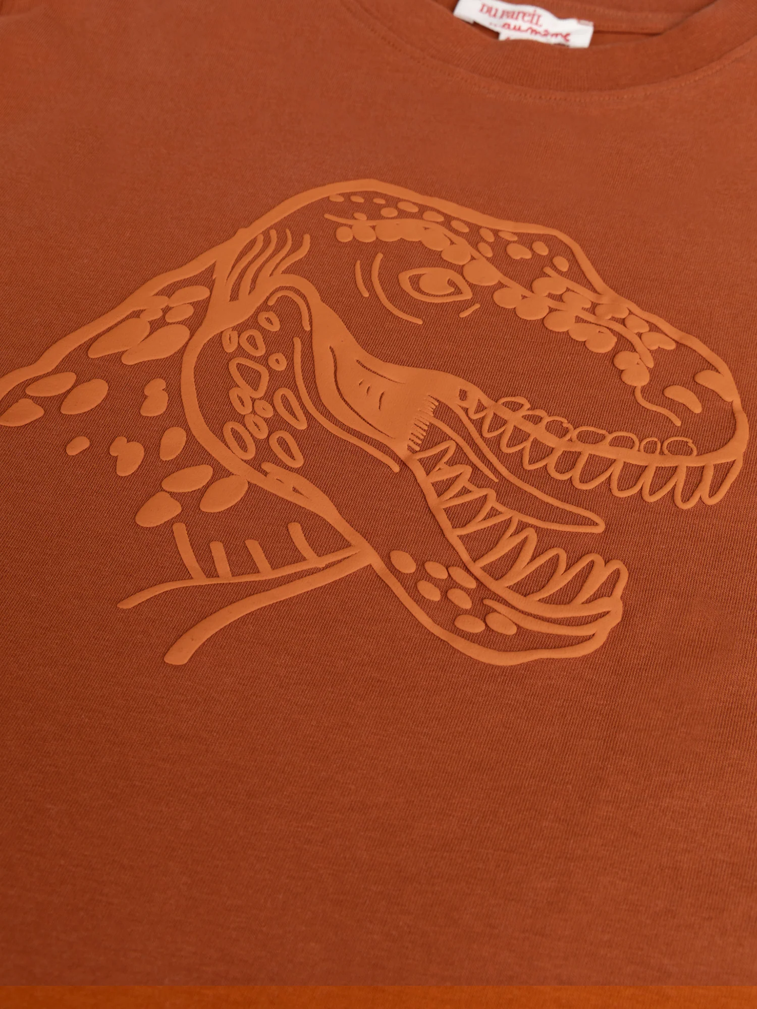T-shirt orange animation dino pour garçon - Image 2