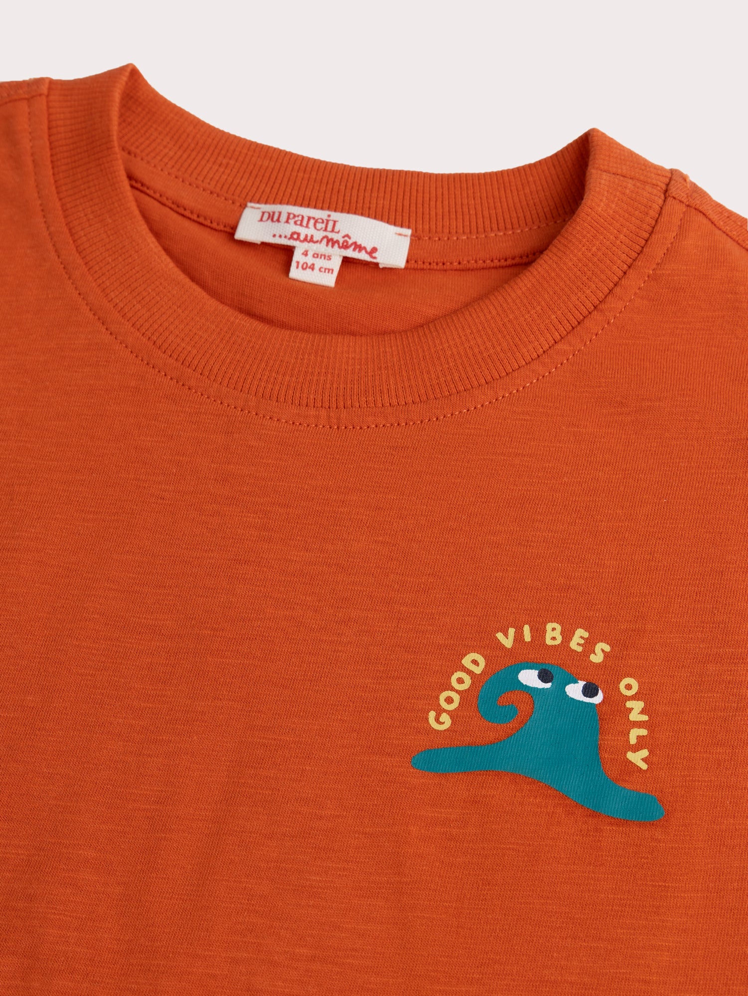 T-shirt orange détail fantaisie - Image 2