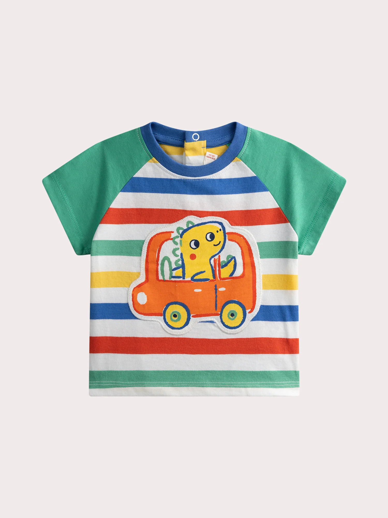 T-shirt rayé dinosaure pour bébé garçon