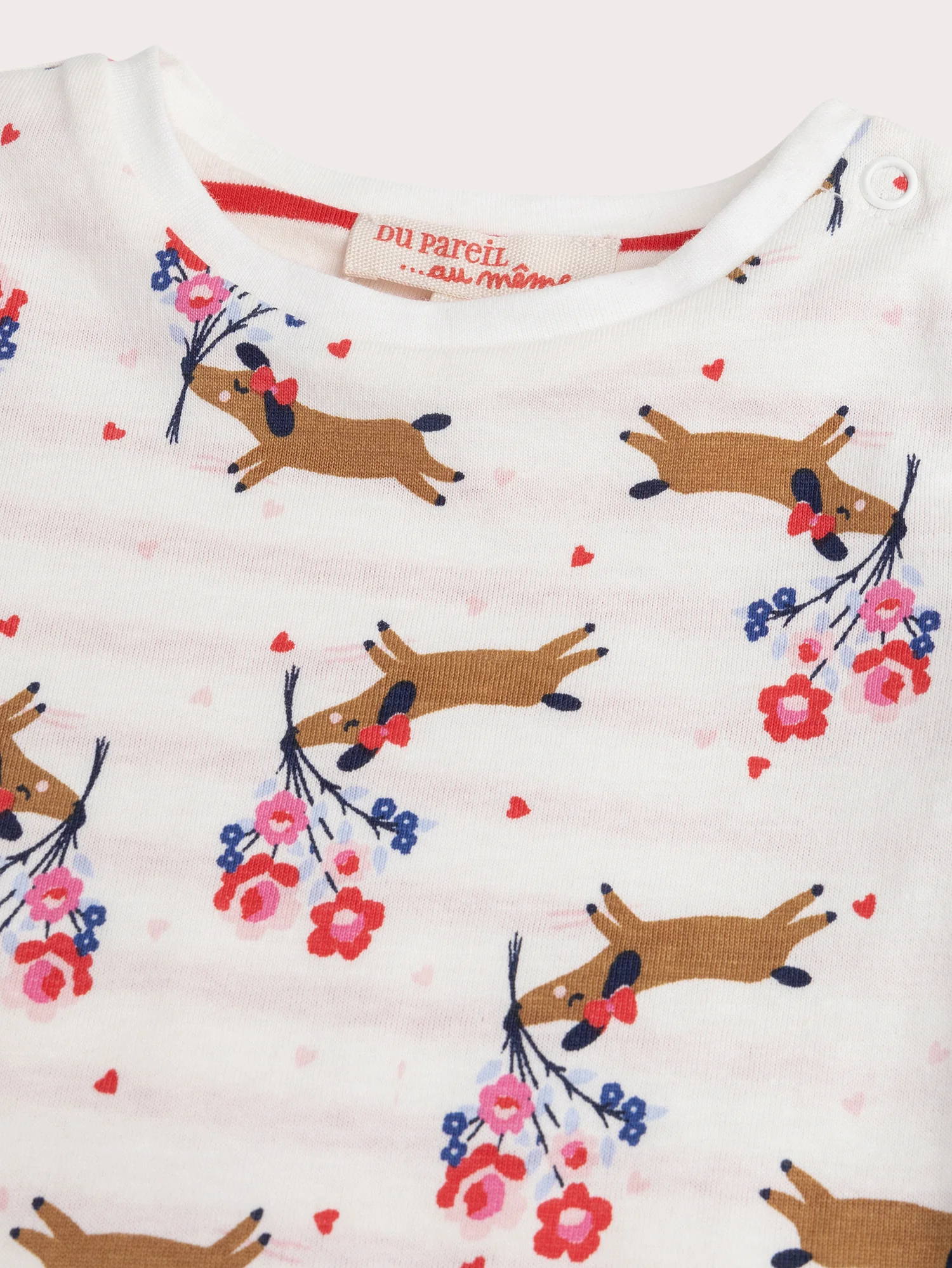 T-shirt réversible écru pour bébé fille - Image 2