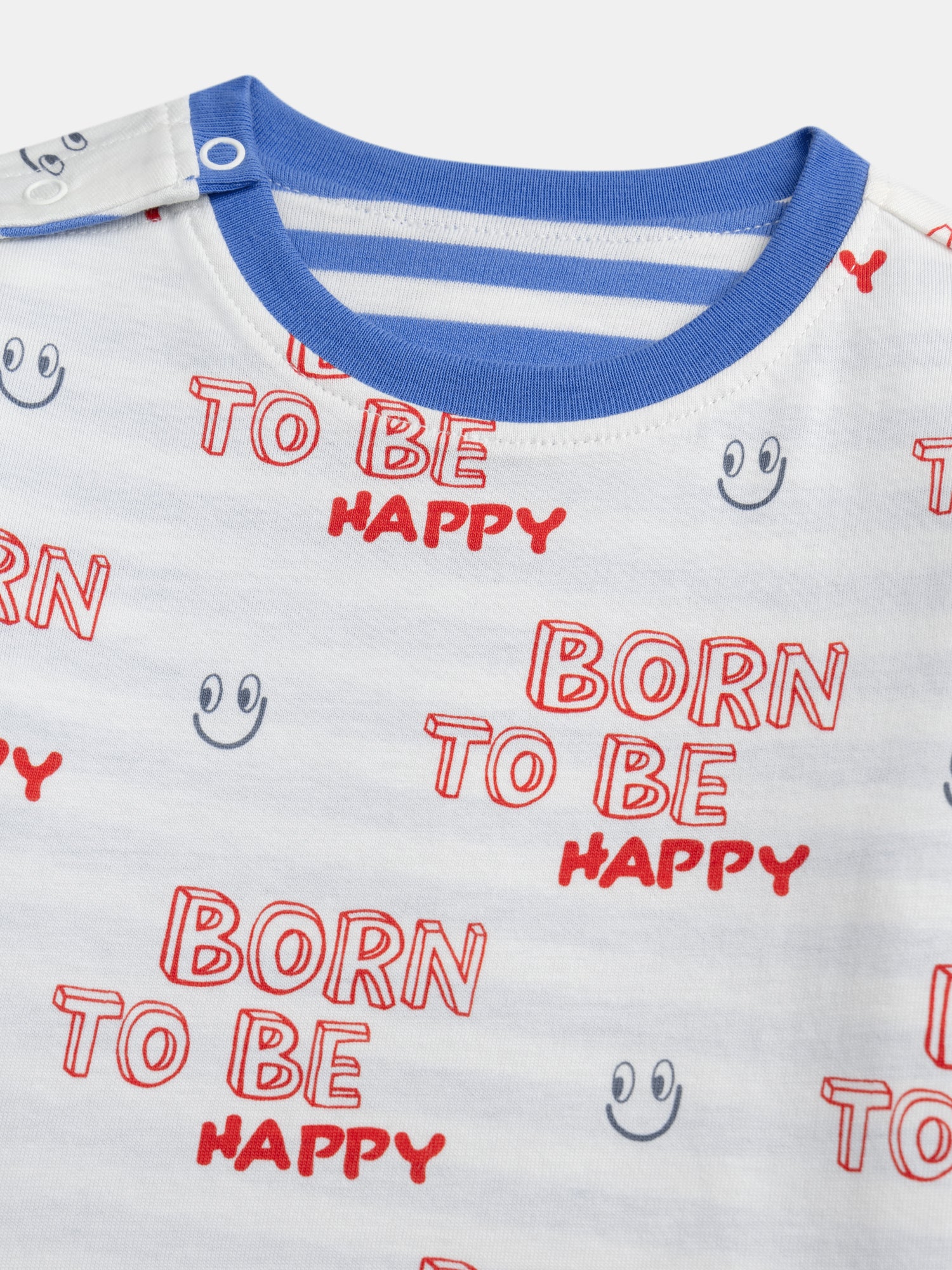 T-shirt réversible motif « BORN TO BE HAPPY » pour bébé garçon - Image 4
