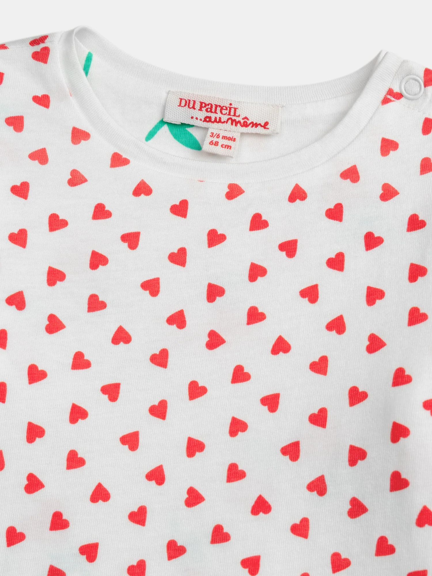 T-shirt réversible motif cœur pour bébé fille - Image 4