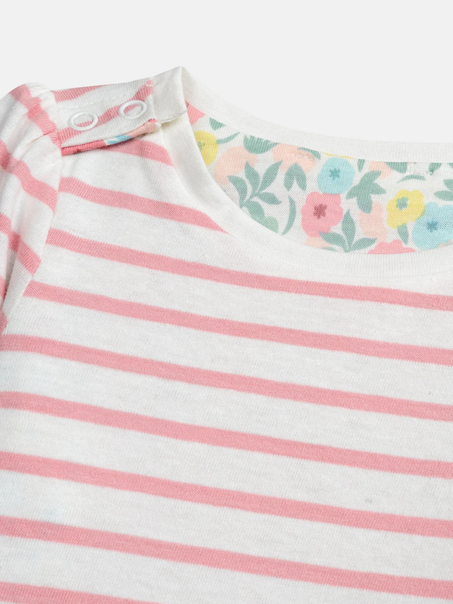 T-shirt réversible motif fleurs pastel pour bébé fille - Image 7