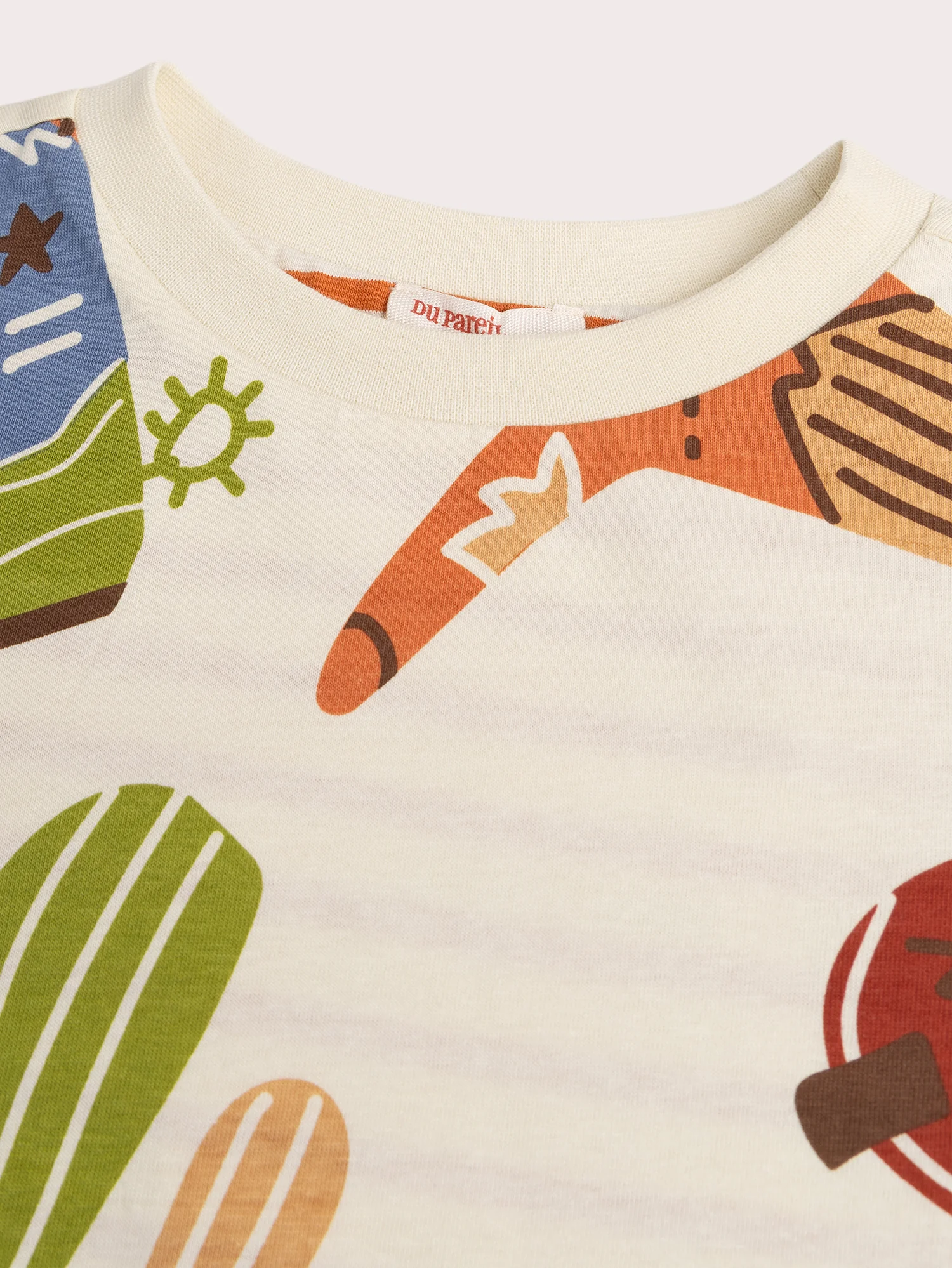 T-shirt réversible rayé et imprimé cowboy - Image 3