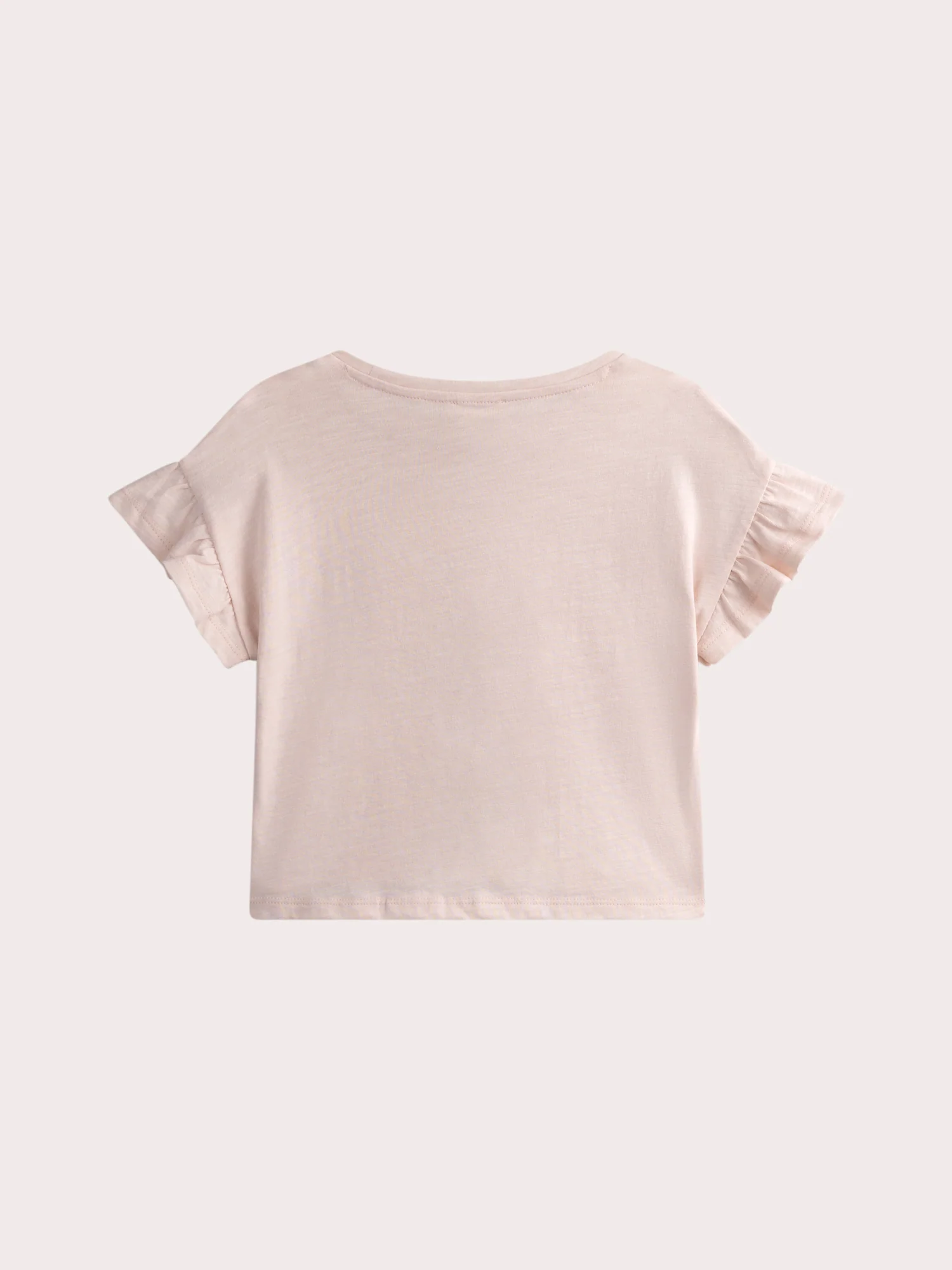 T-shirt rose manches courtes à animation - Image 3