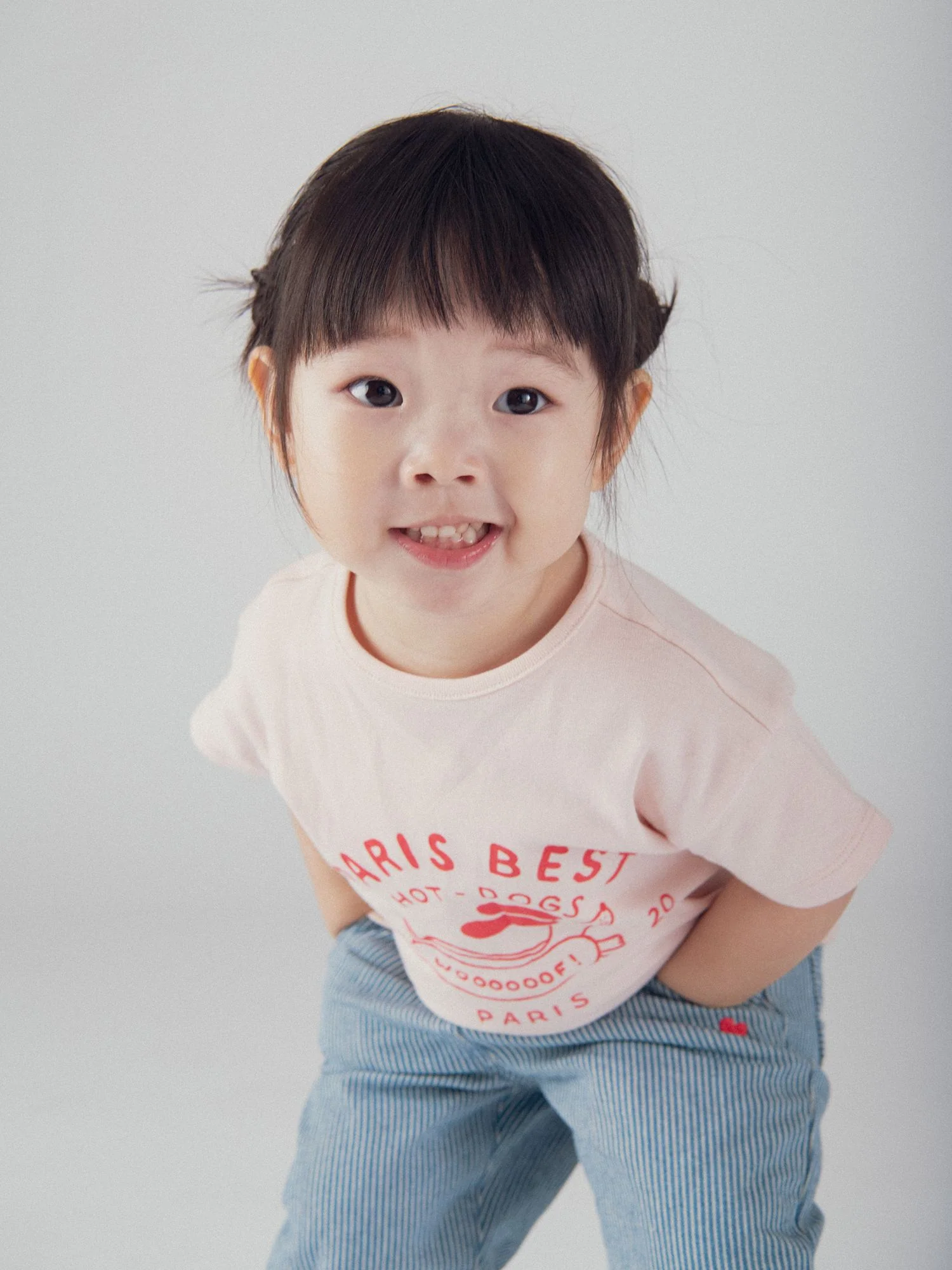 T-shirt rose motif "Paris Hot-Dogs" pour bébé fille - Image 6
