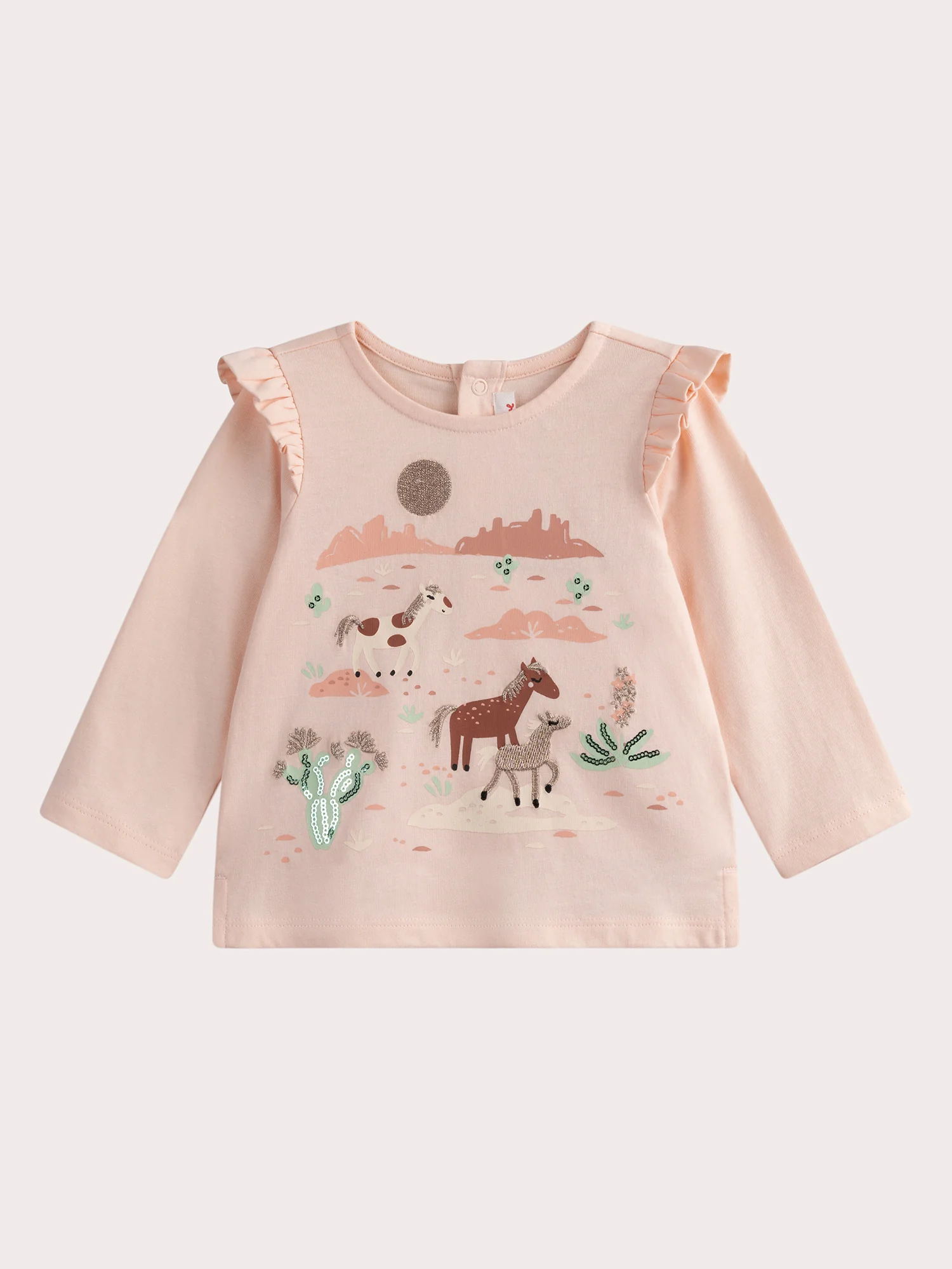 T-shirt rose pastel pour bébé fille