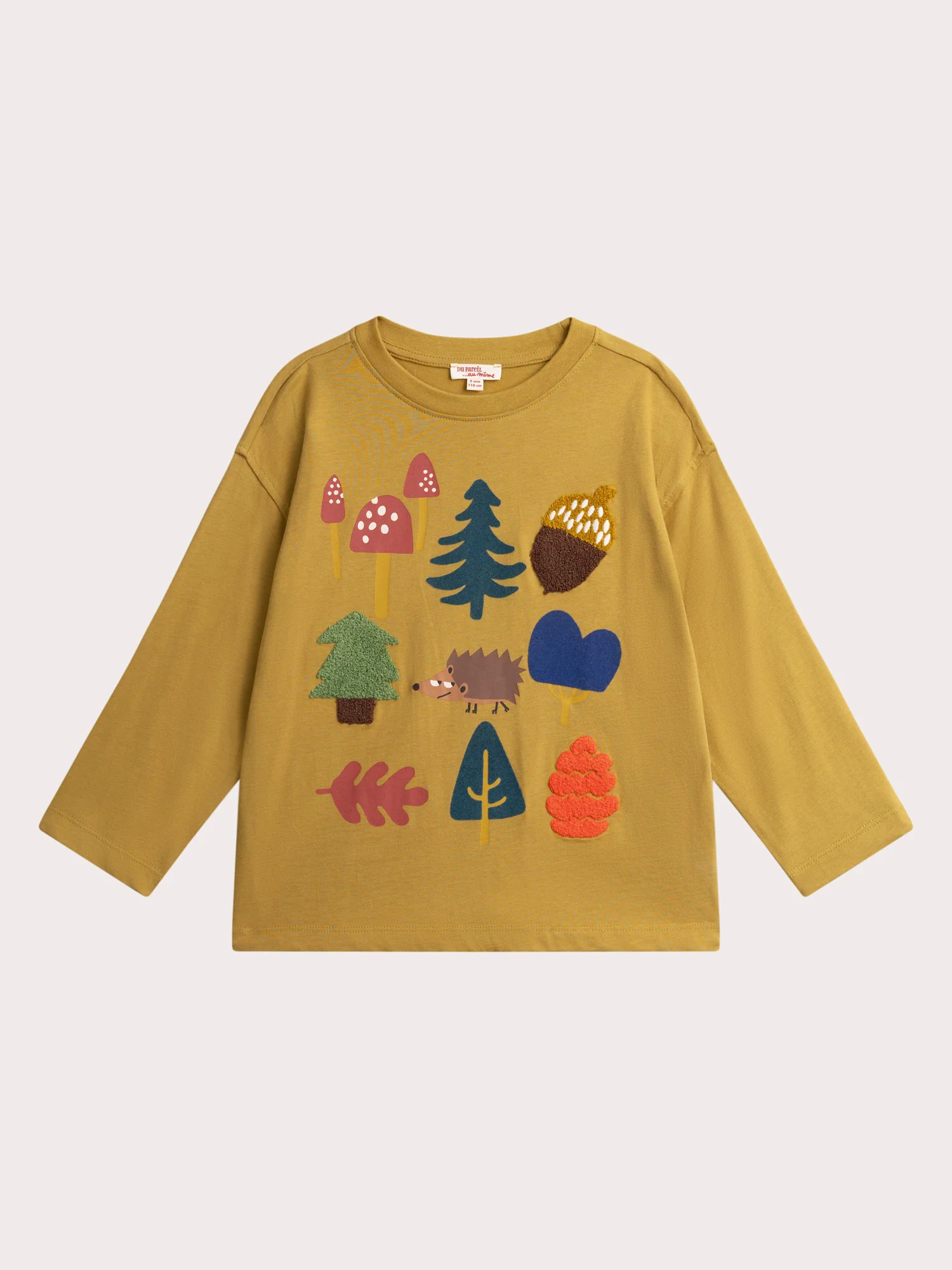 T-shirt vert animation monde de la forêt pour garçon