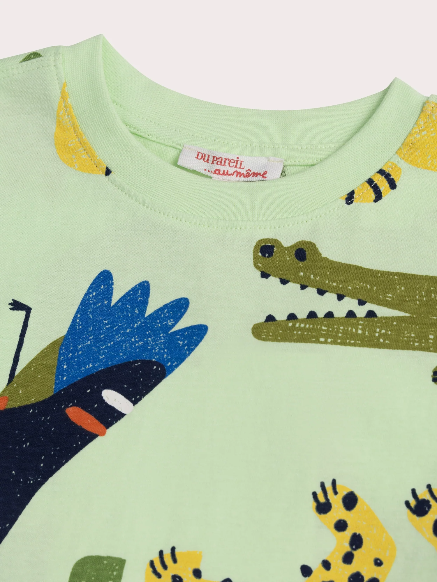 T-shirt vert imprimé animalier - Image 2