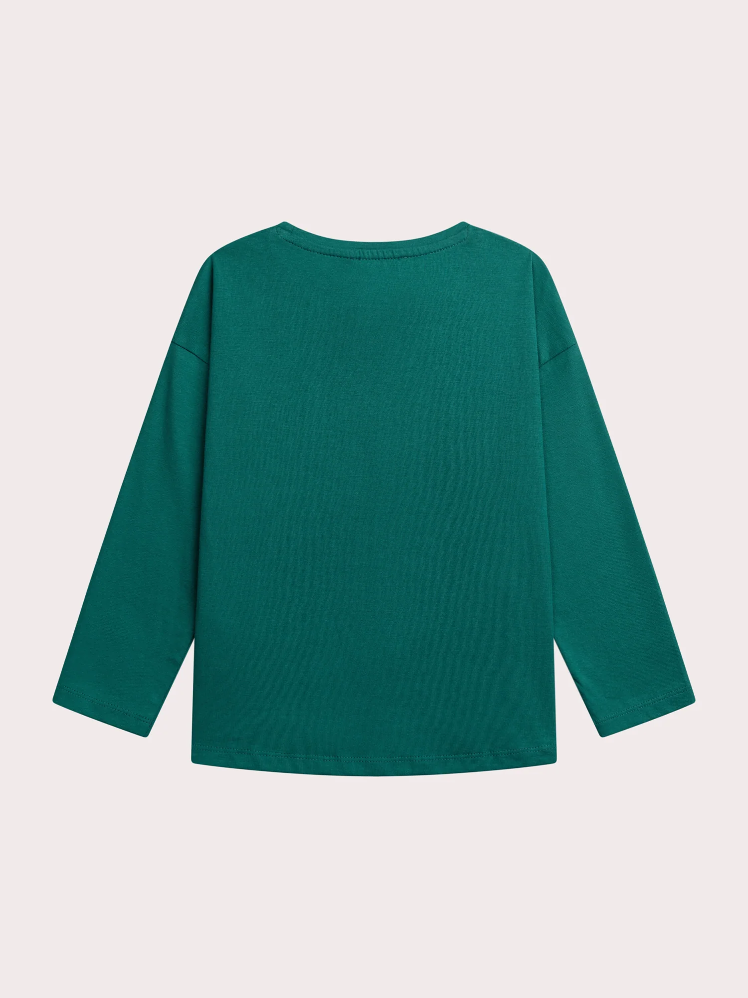 T-shirt vert manches longues animation biche - Image 4
