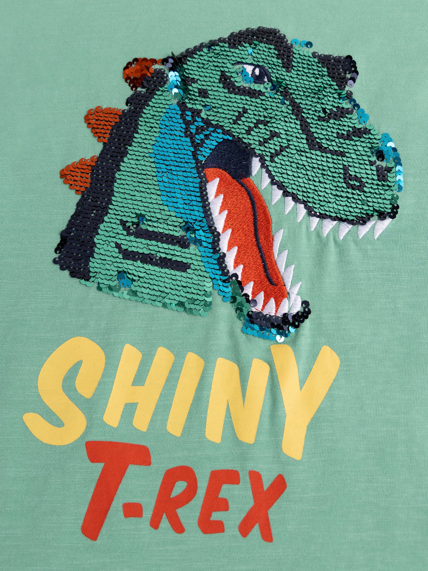 T-shirt vert manches longues sequins magiques - Image 2