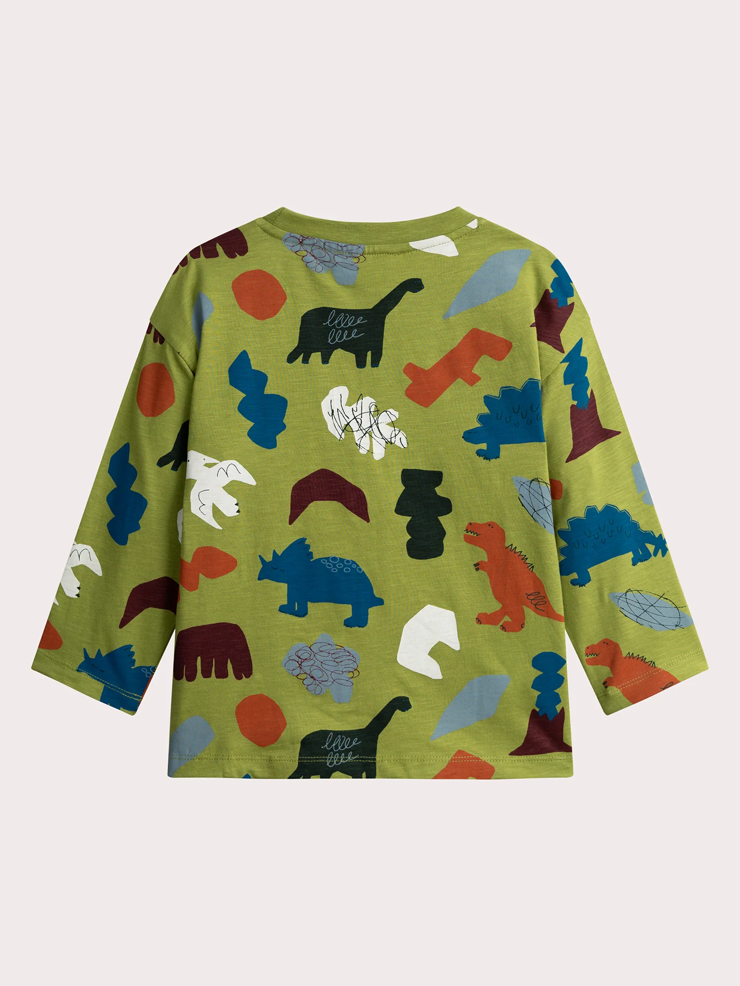 T-shirt vert pomme imprimé dinosaure pour garçon - Image 3