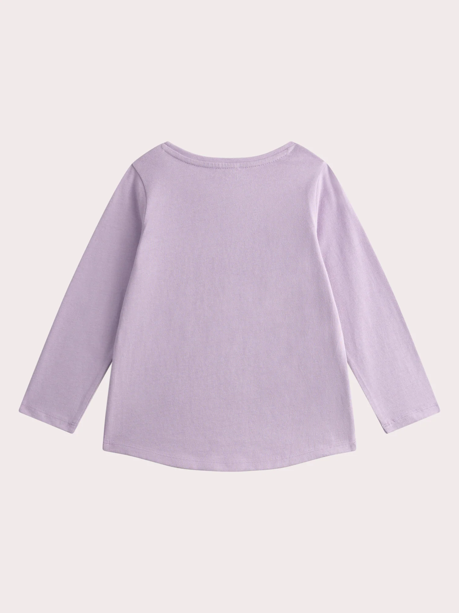 T-shirt violet animation loup avec broderies pour fille - Image 3