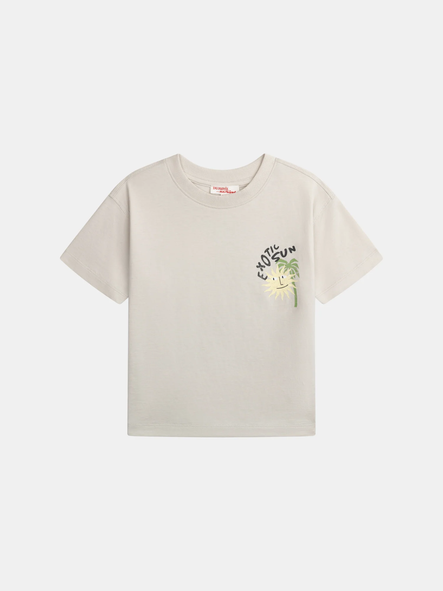T-shirt beige animation exotic sun pour garçon