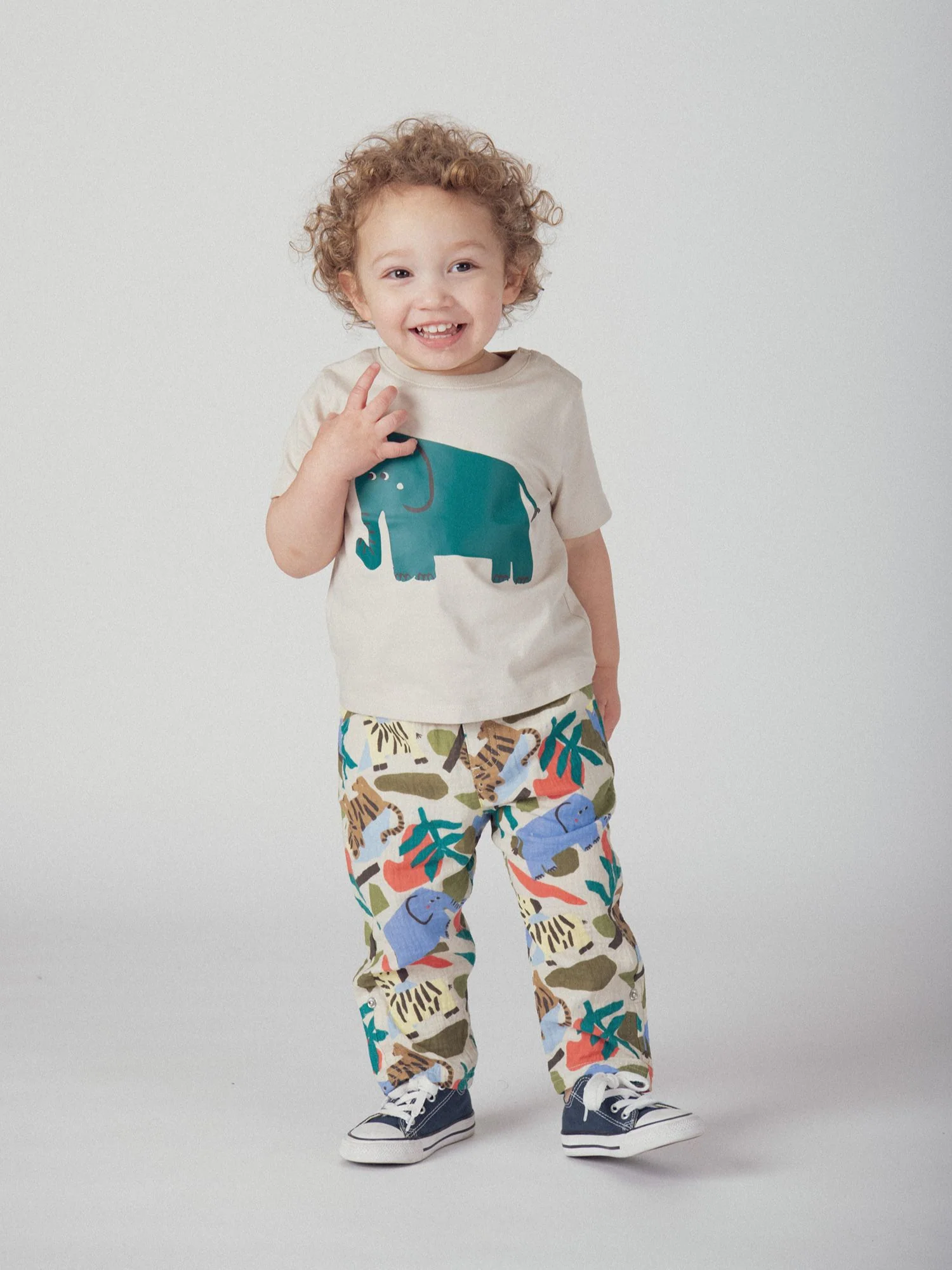 Tee-shirt sable à motif "Éléphant" pour bébé garçon - Image 2