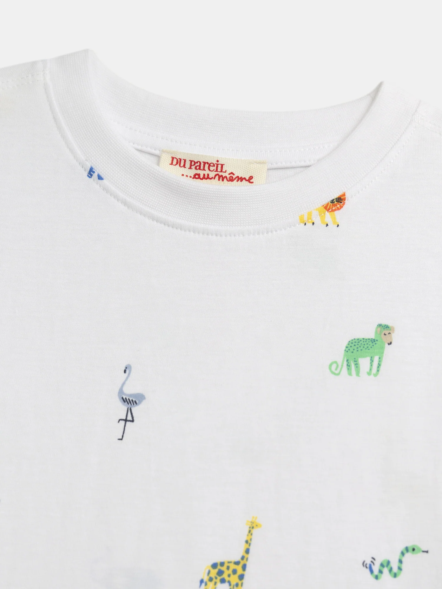 T-shirt blanc imprimé animaux pour garçon - Image 4