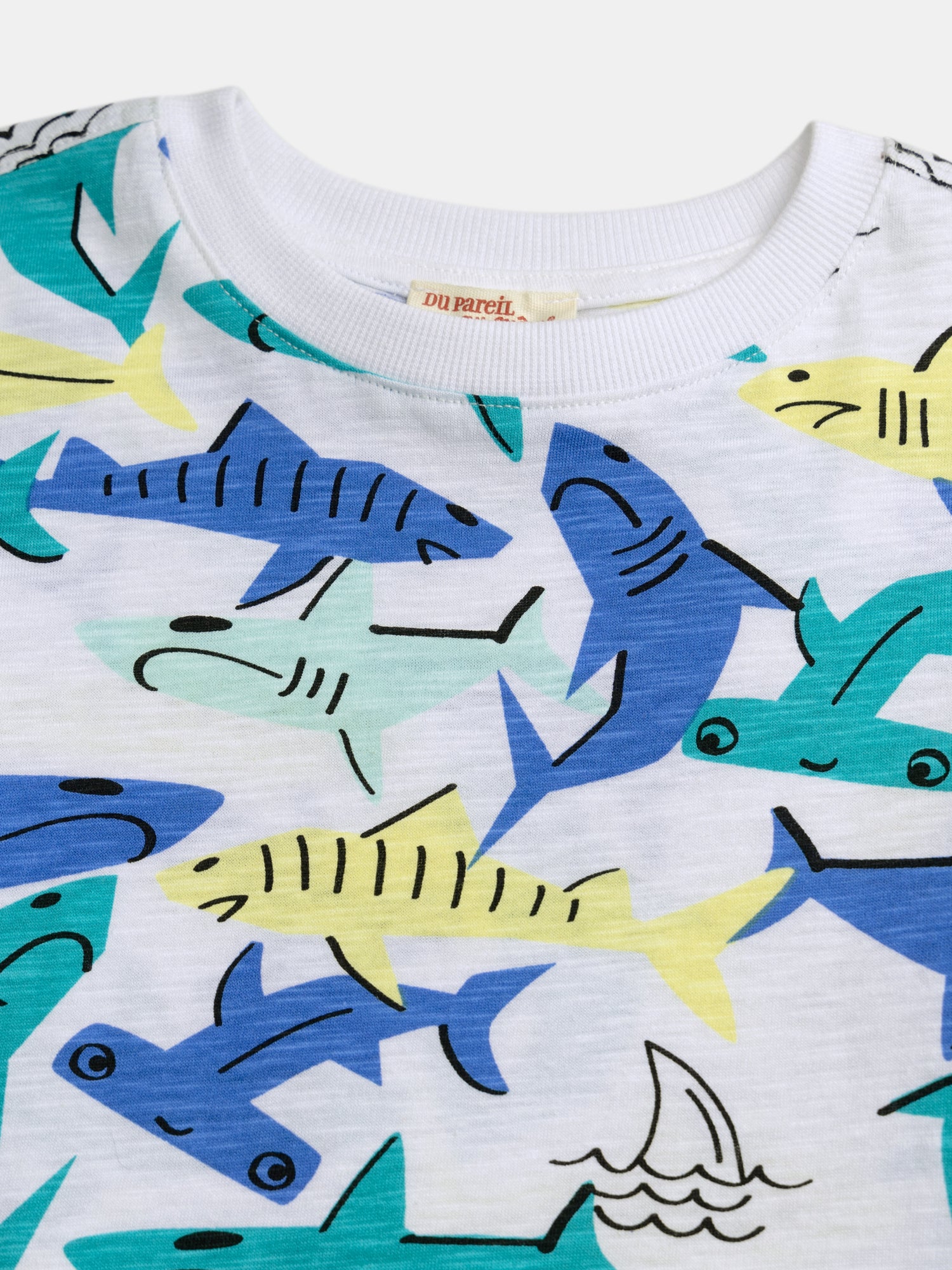 T-shirt blanc imprimé requins pour garçon - Image 5