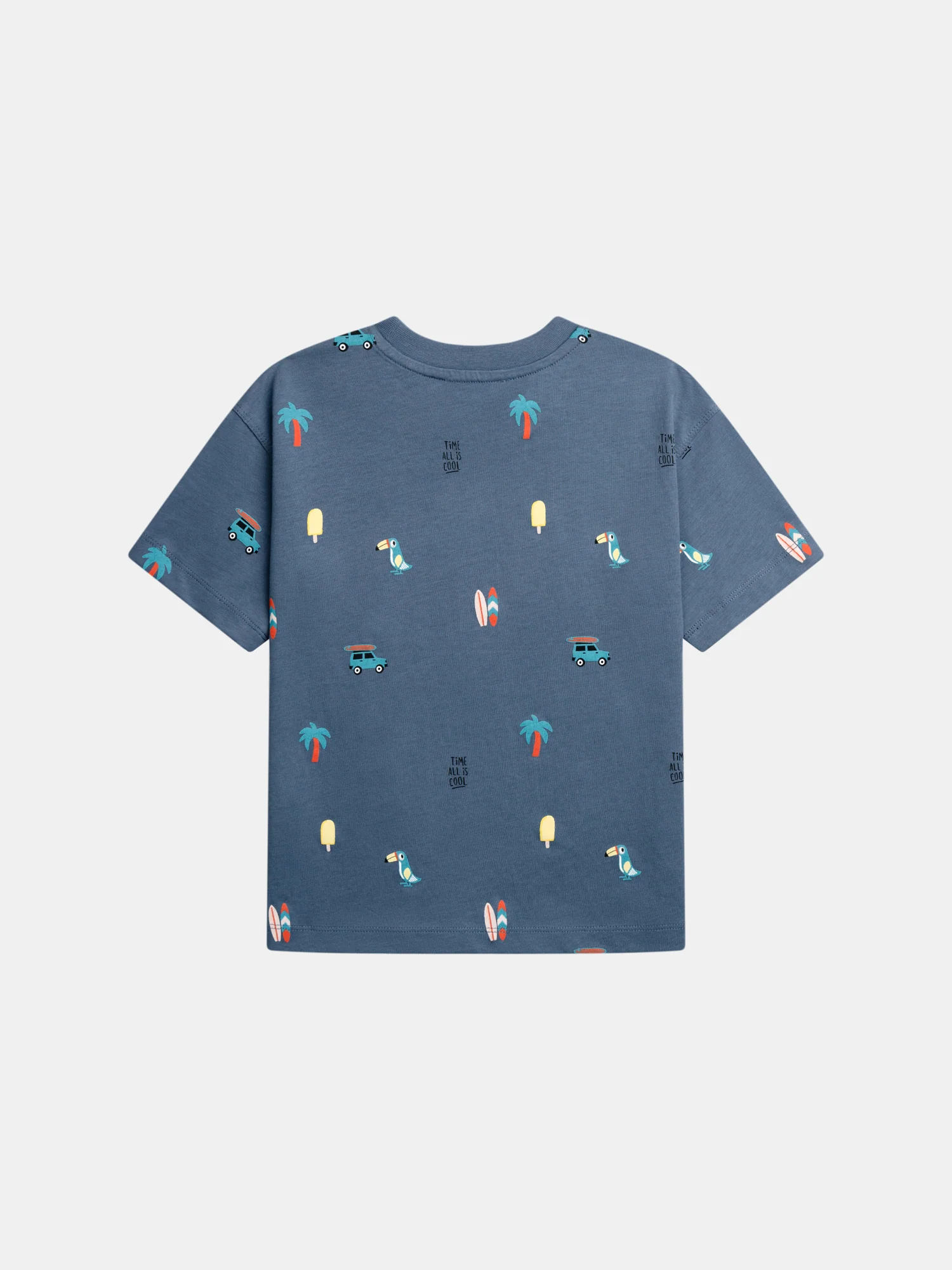 T-shirt bleu imprimé d'été pour garçon - Image 4