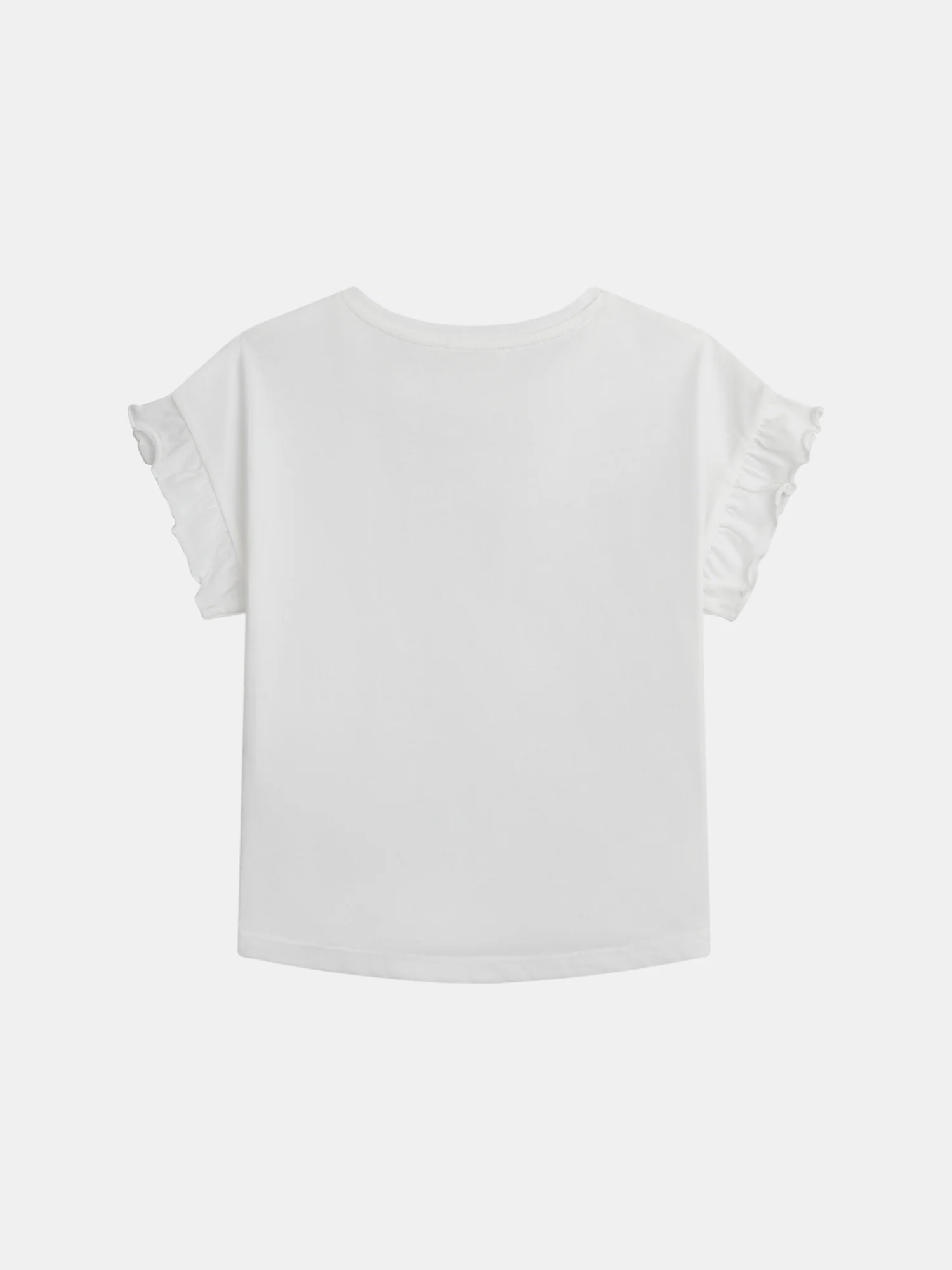 T-shirt écru animation glace en sequins pour fille - Image 5