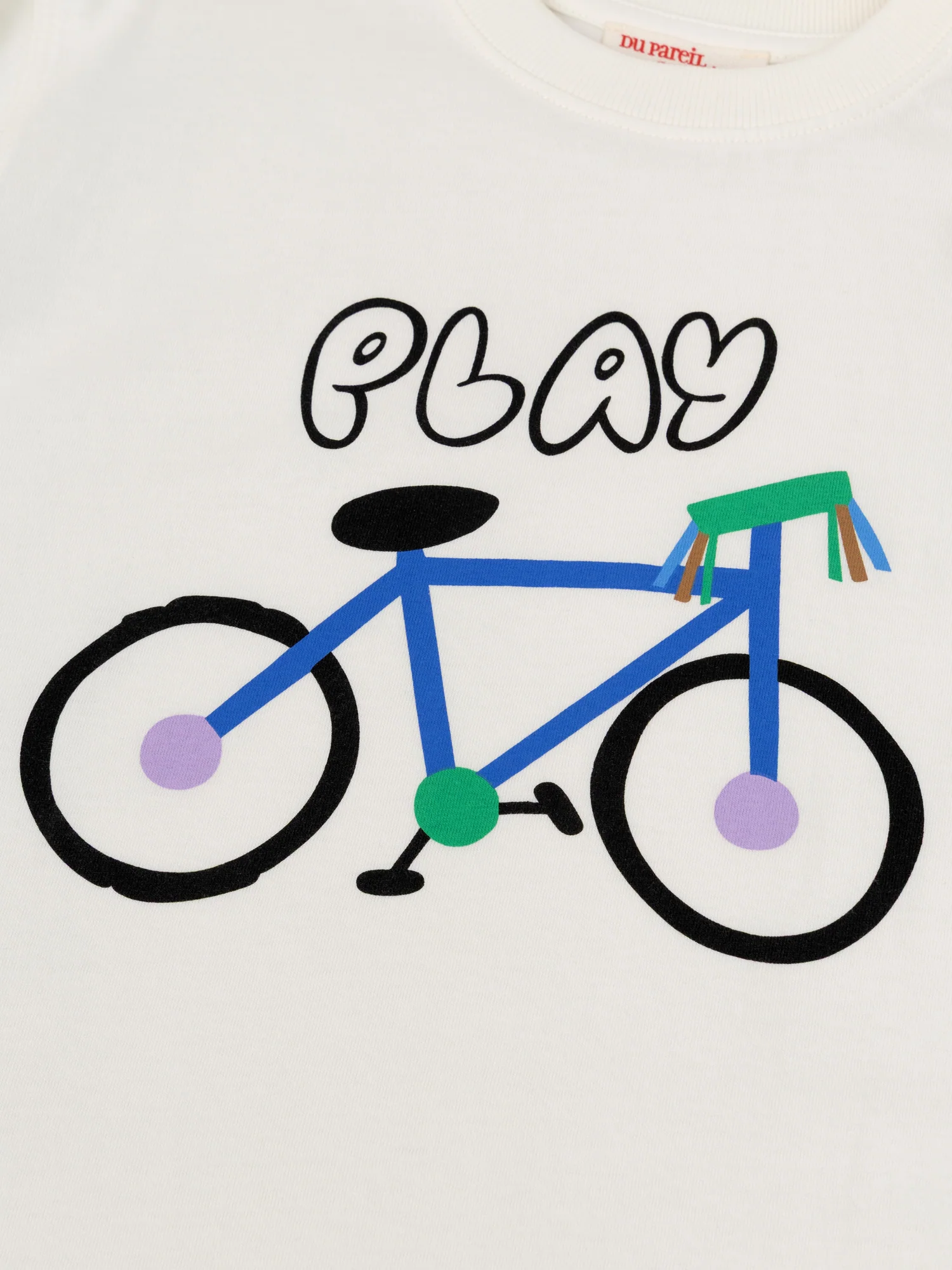 T-shirt écru à animation vélo pour garçon - Image 4